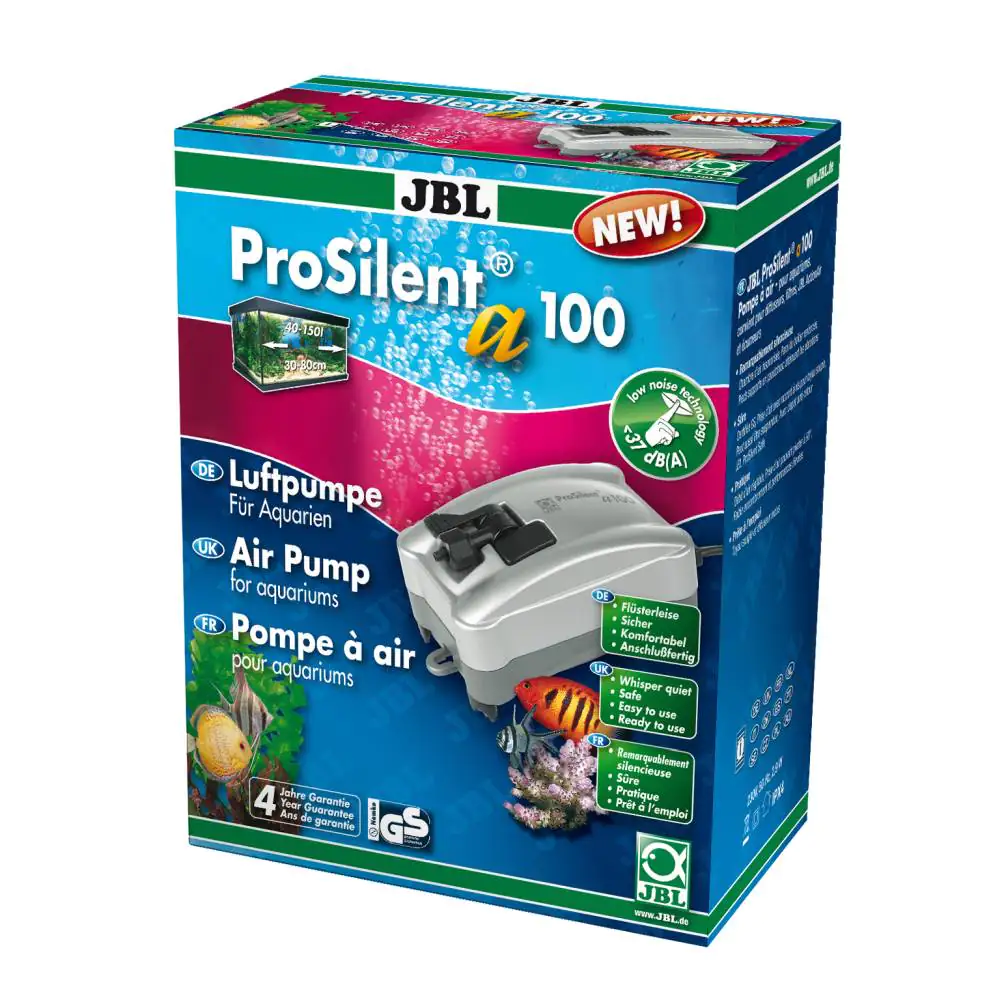 JBL ProSilent a100 Luftpumpe für Süß- und Meerwasser-Aquarien JBL ProSilent a100 Luftpumpe für Süß- und Meerwasser-Aquarien