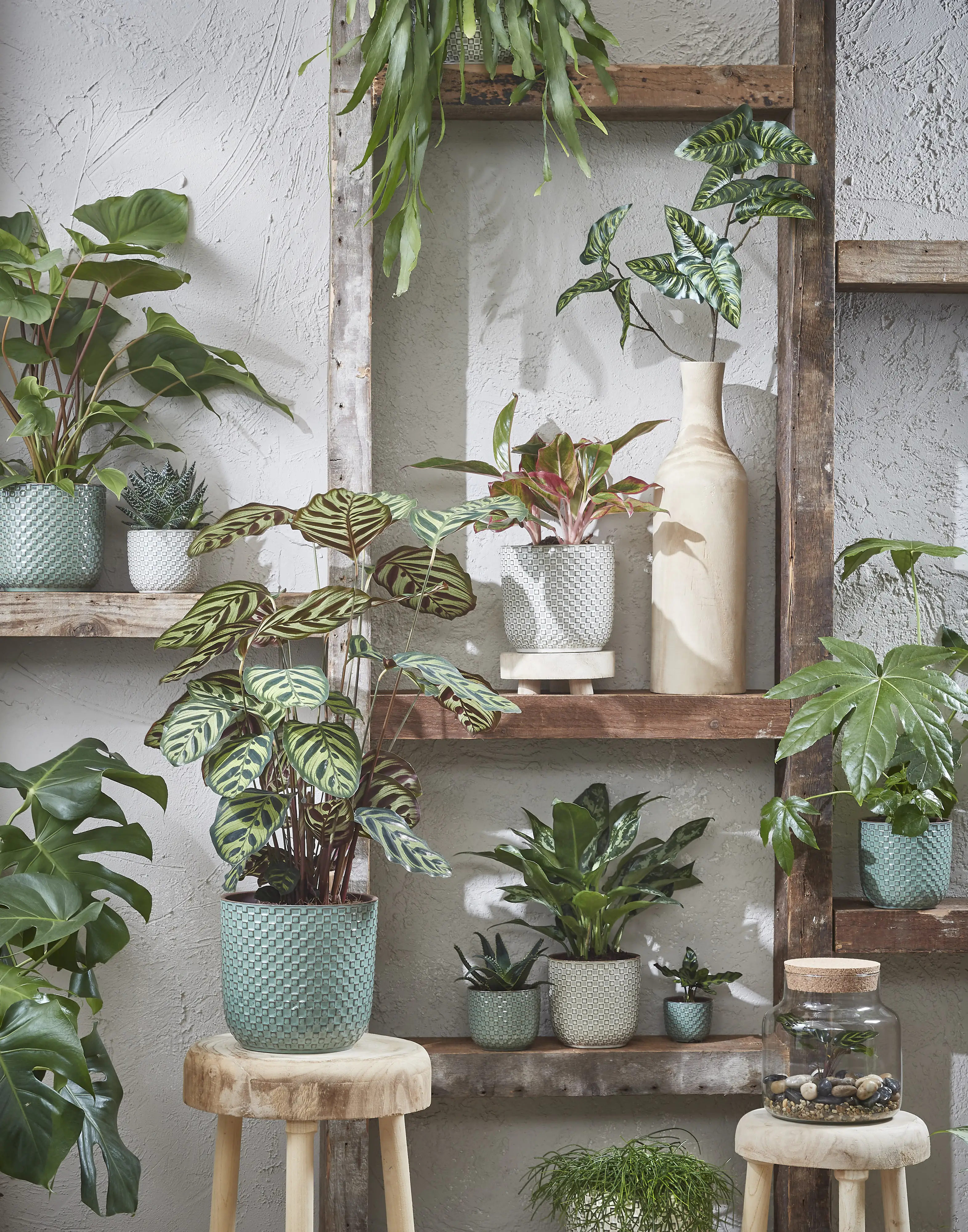 Mica Keramikübertopf Daan rund weiss Ø 12 x H 11 cm 