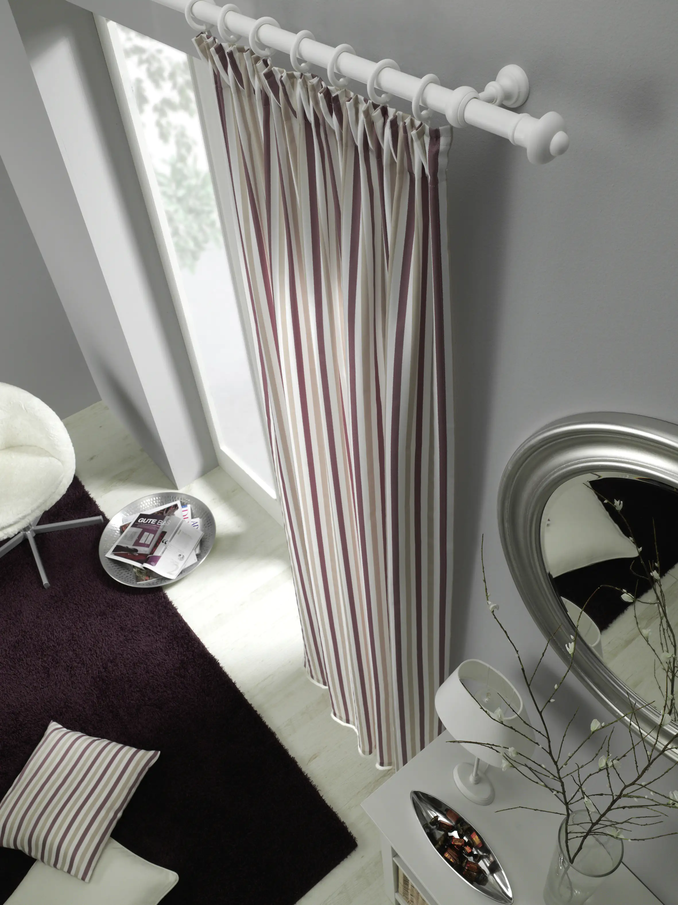 Gardinia Stilgarnitur Bifo Ø 28 mm, weiß, 250 cm