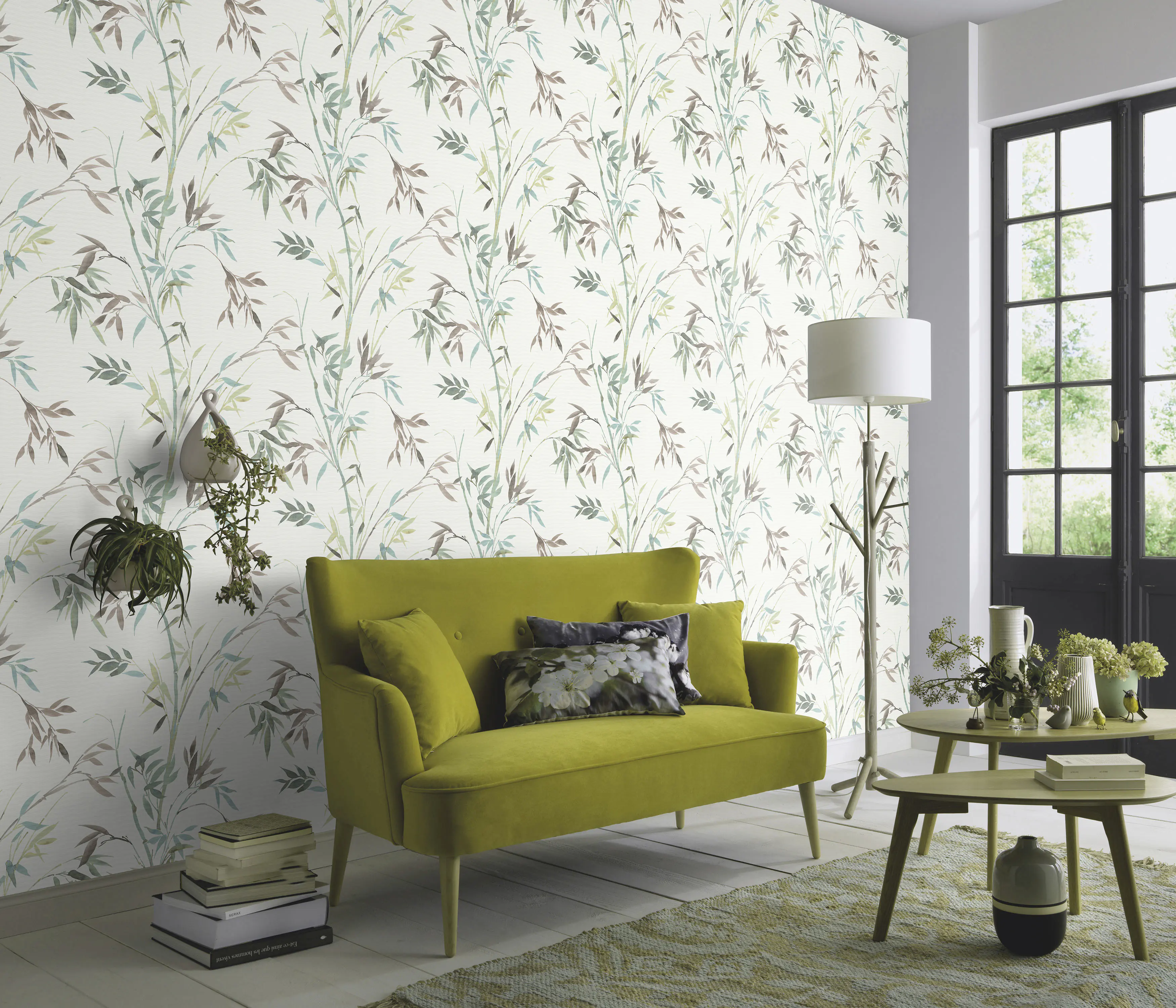 Erismann Vliestapete Floral türkis 10,05 x 0,53 m