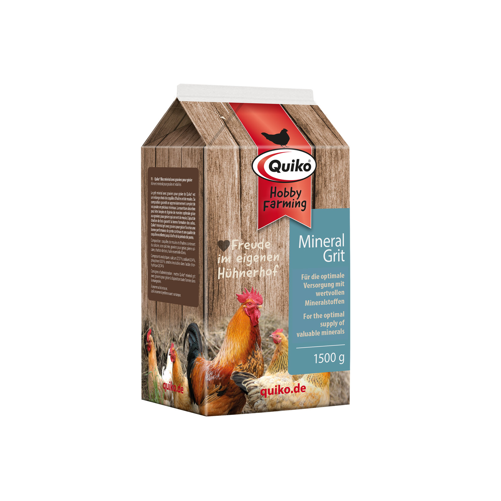 Quiko Hobbyfarming Mineralgrit für Hühner und Geflügel 1,5 kg