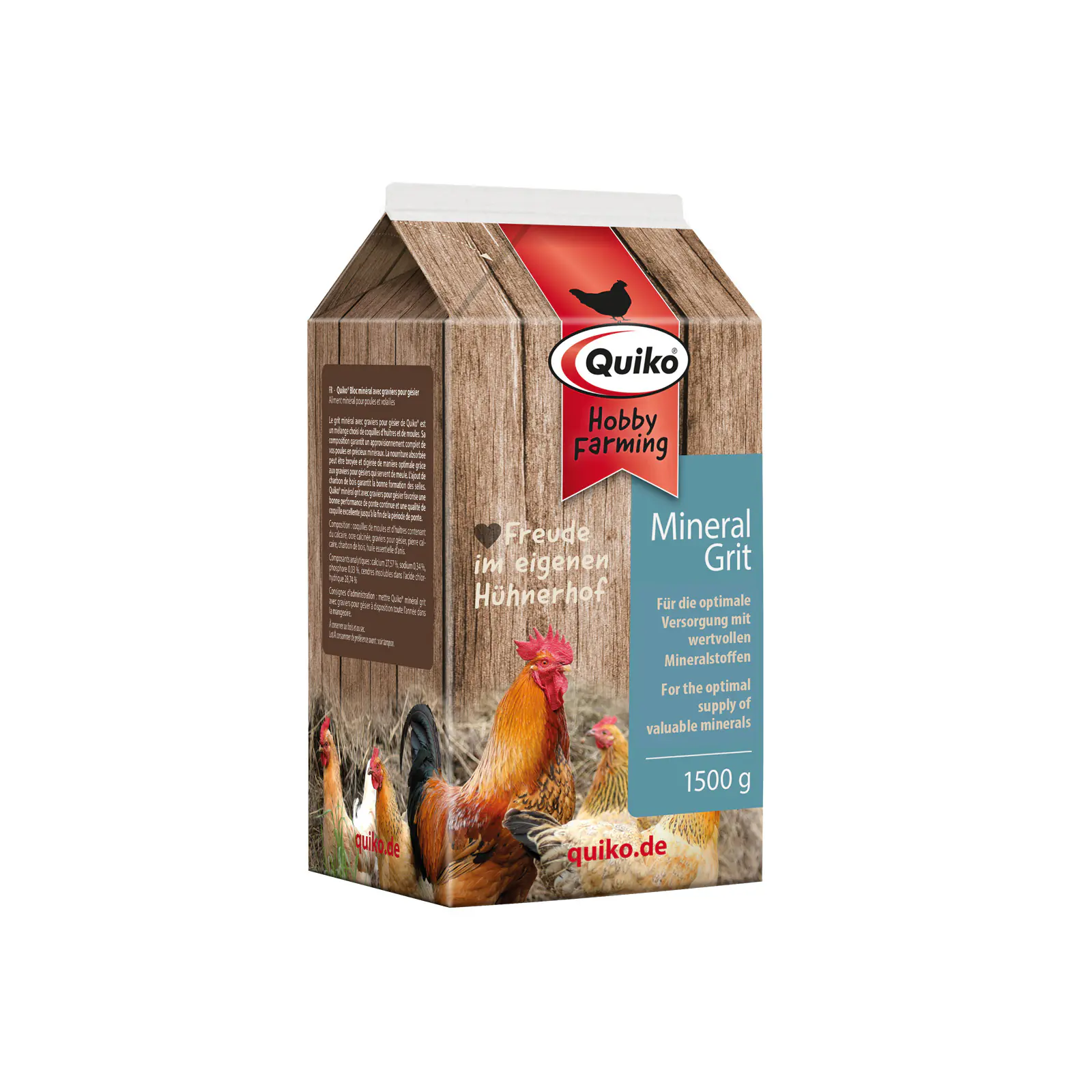 Quiko Hobbyfarming Mineralgrit für Hühner und Geflügel 1,5 kg
