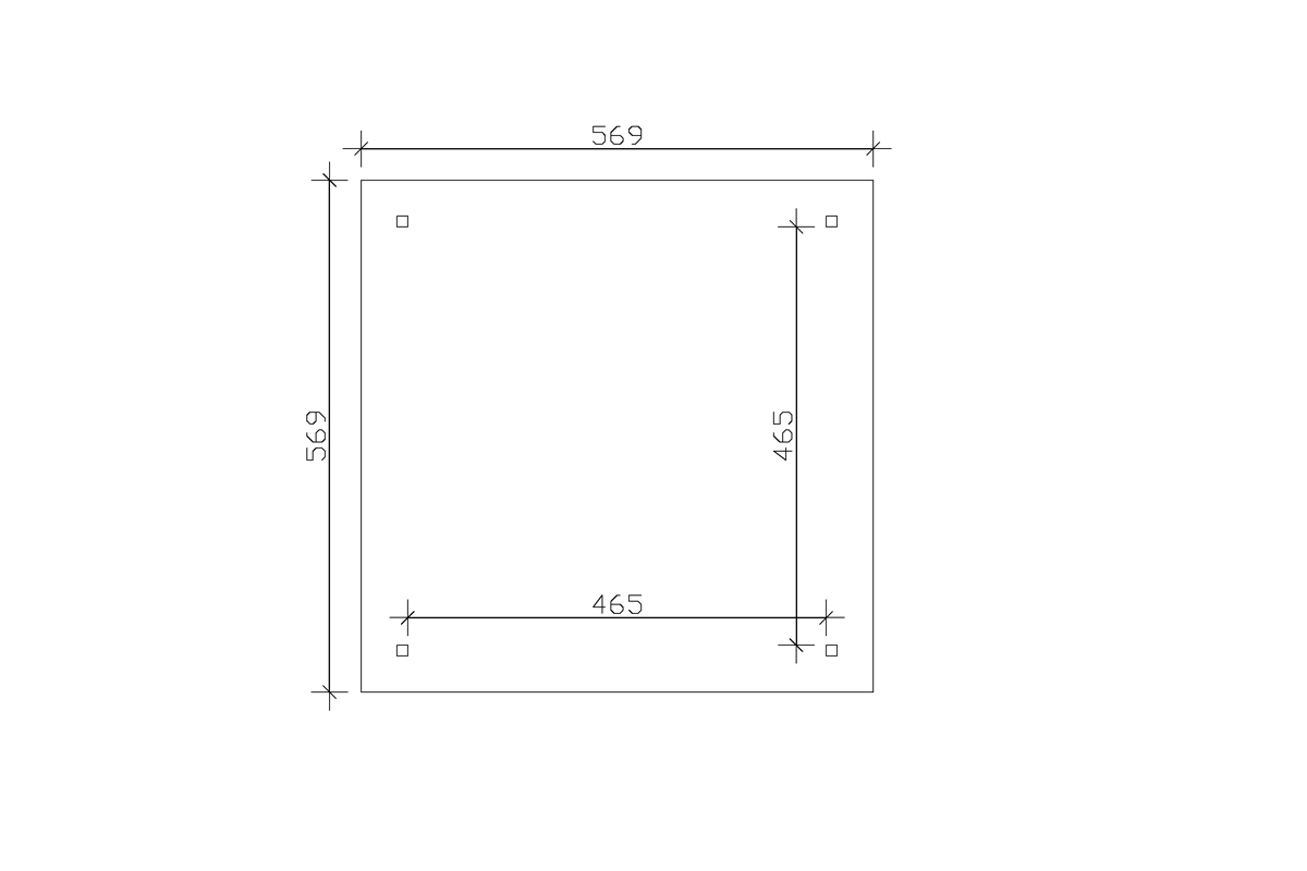 SKAN HOLZ Pavillon Cannes 4 Leimholz, lasiert in Eiche hell