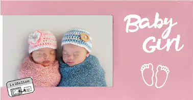 4251050570036 Portrait Bilderrahmen  Baby Girl weiß, 10 x 15 cm