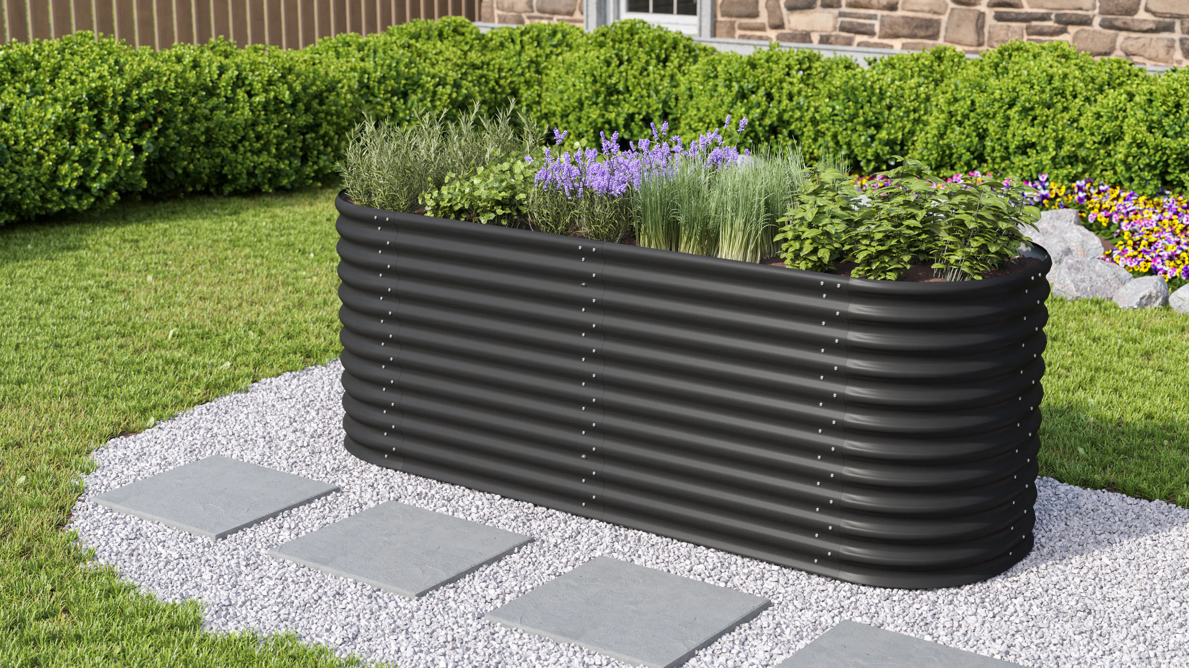 Vitavia Erweiterung Stretched zu Hochbeet 858 80 x 86 cm schwarz