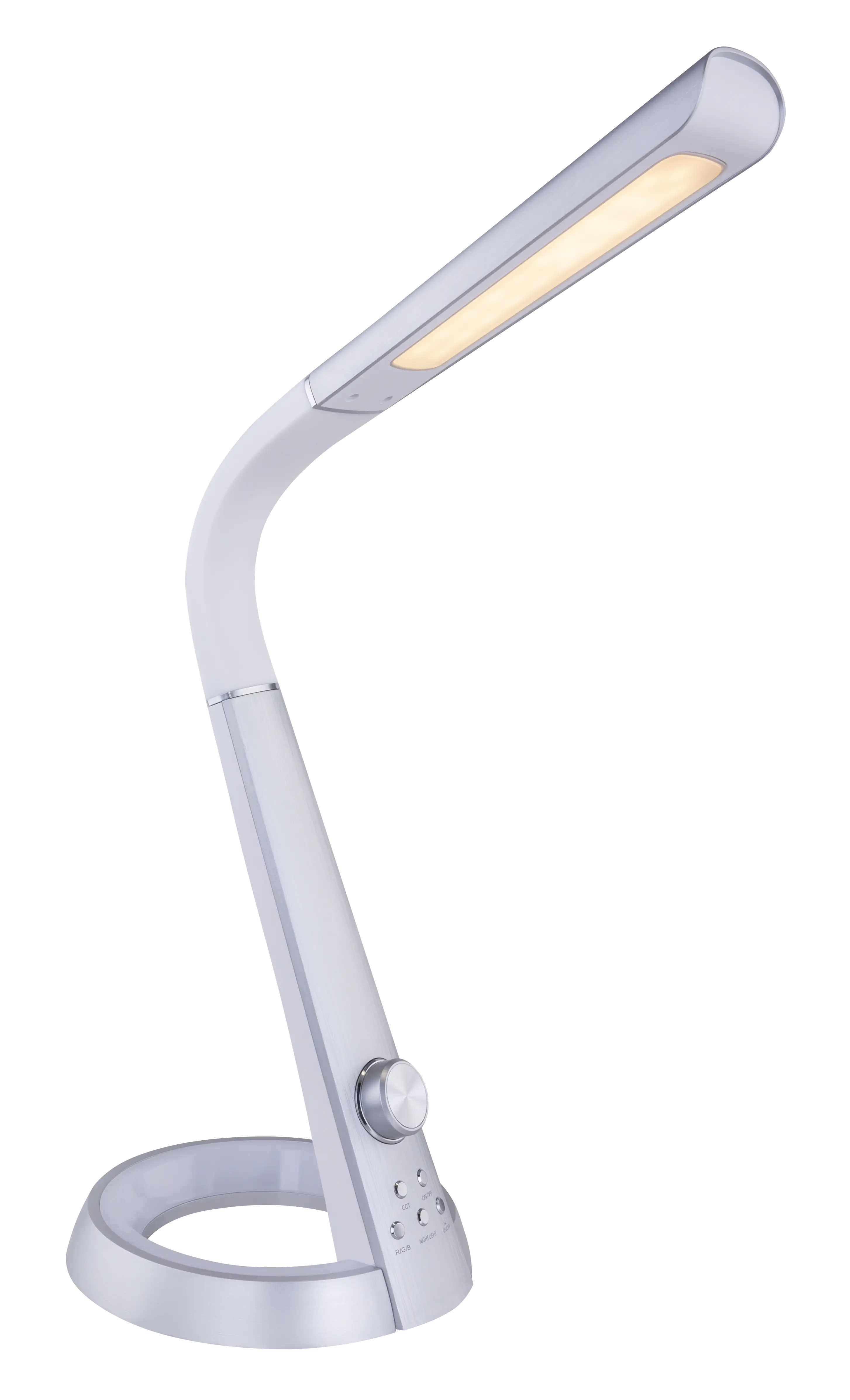 Globo LED Tischleuchte Mitti silber, dimmbar, mit Smartphone Ladefunktion
