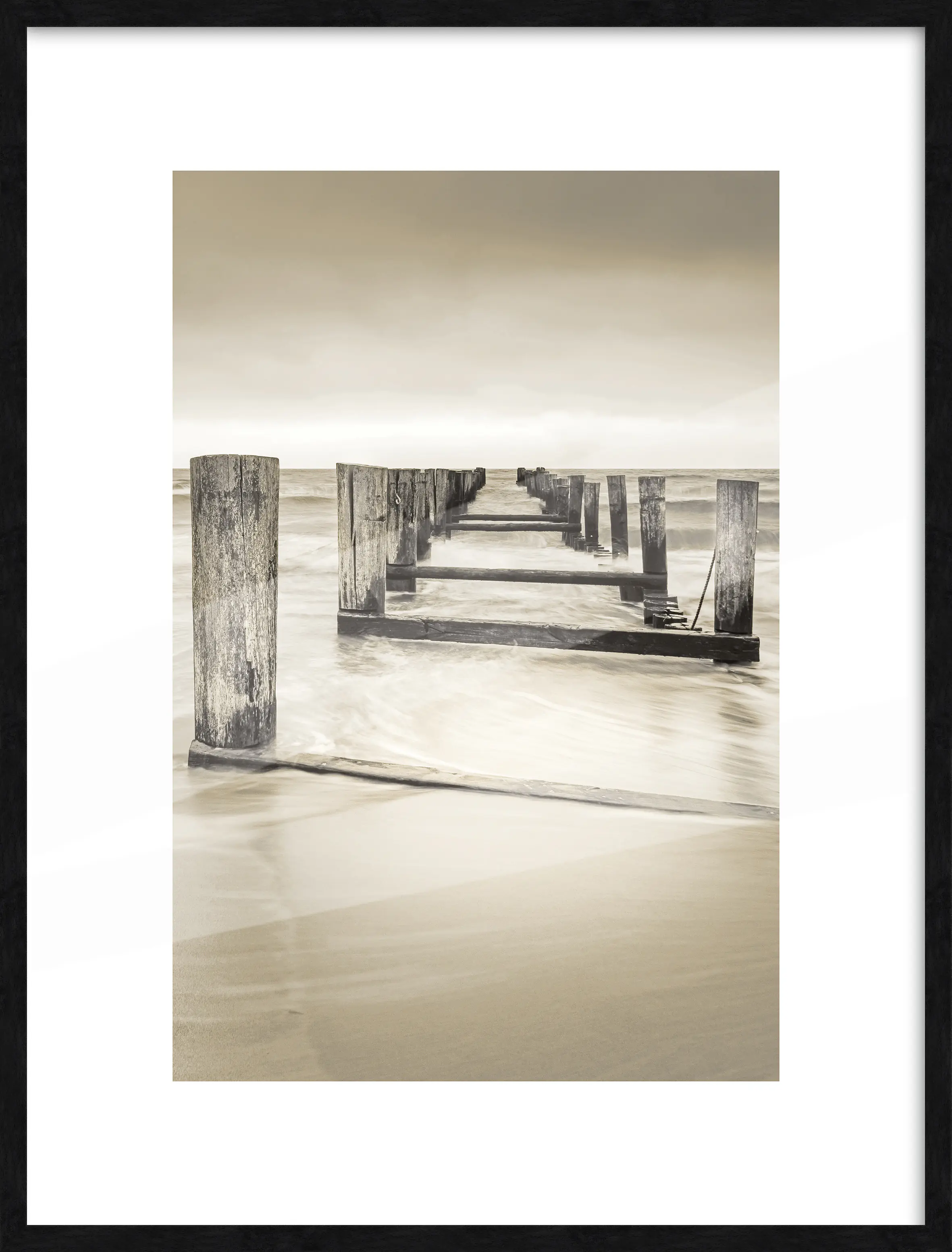 Bilderrahmen Holz Luzern schwarz 60 x 80 cm