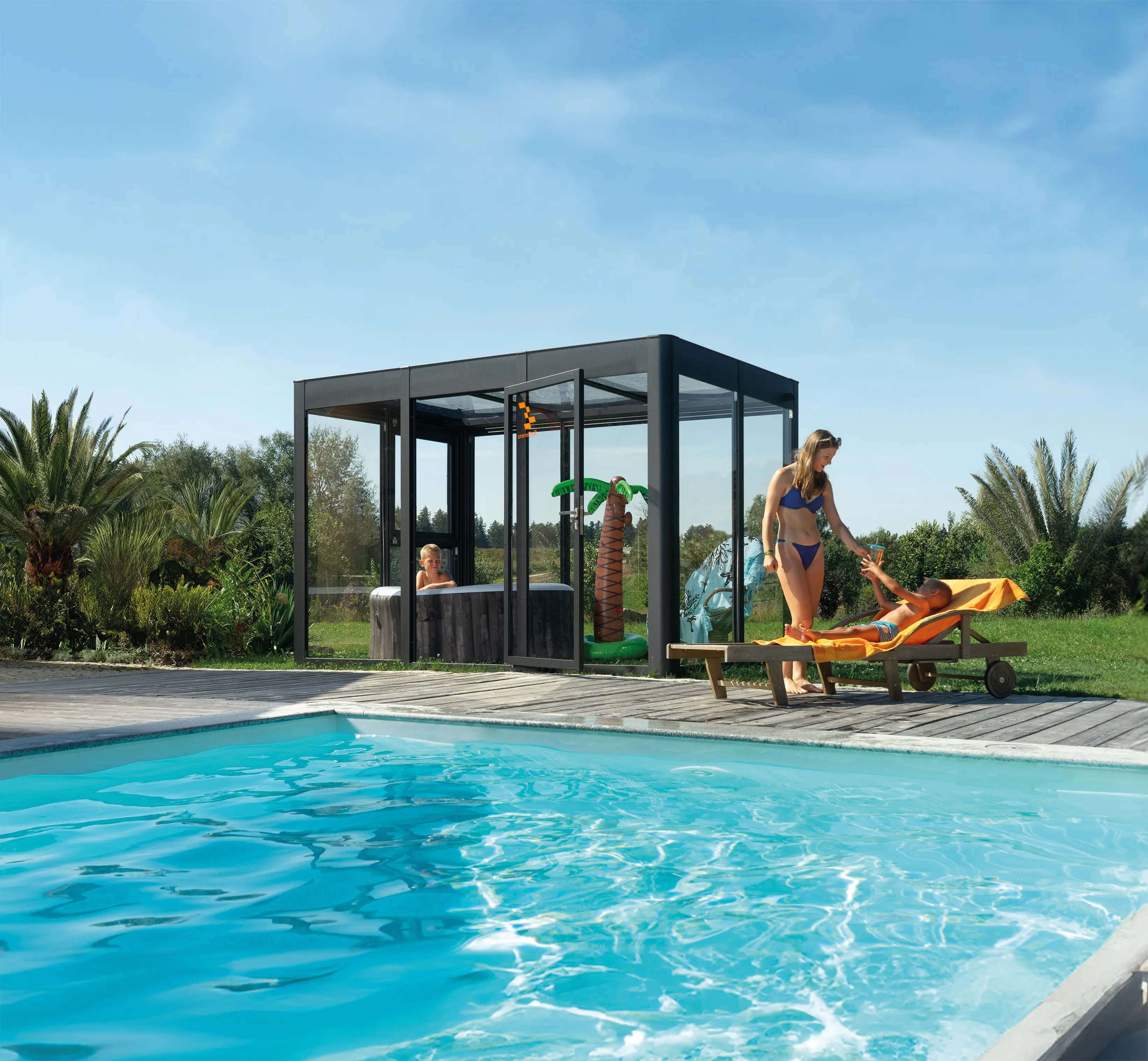 SunElements SunGarden Gartenhaus Infinity 3.2 338 x 233 cm anthrazit-metallic SunElements SunGarden Gartenhaus Infinity 3.2 338 x 233 cm anthrazit-metallic