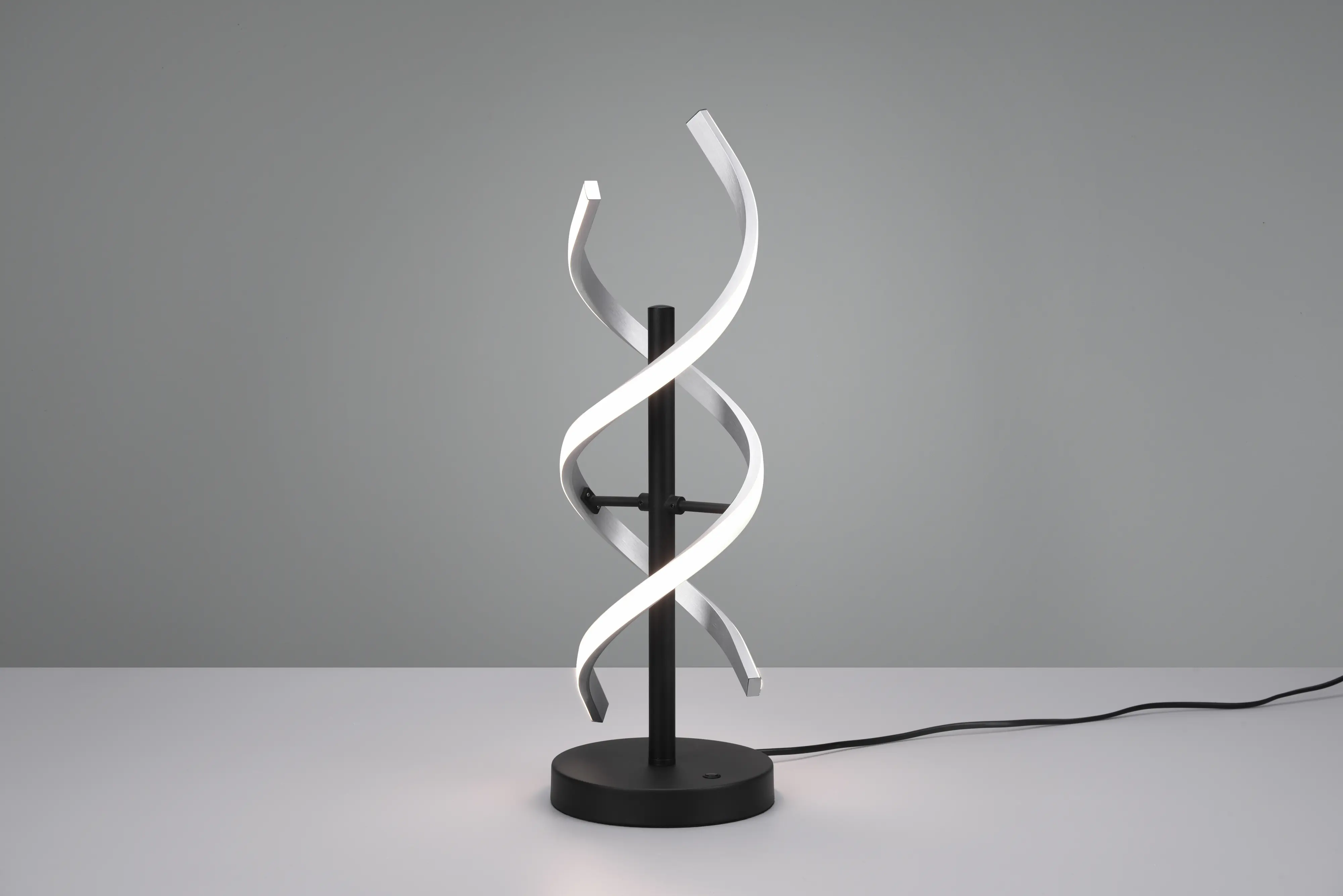 Trio LED-Tischleuchte Sequence Ø 48,5 x 16 cm warmweiß-neutralweiß alu gebürstet dimmbar