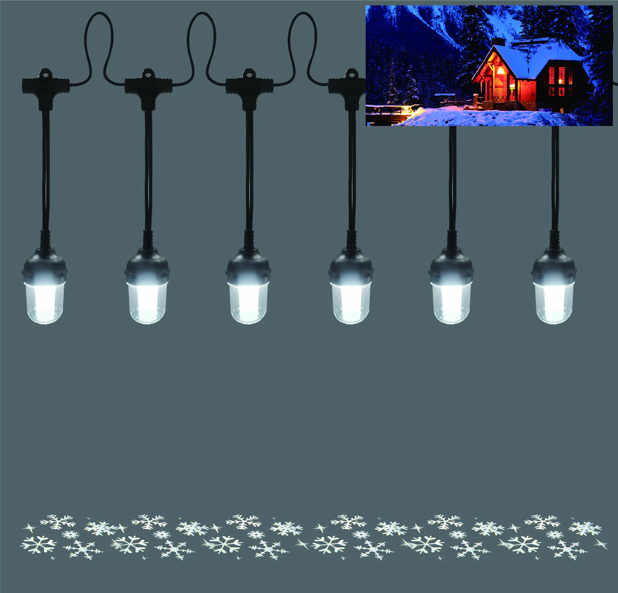 TrendLine LED-Lichterkette Projektor Schneeflocke Außen 2,5 m kaltweiß mit Timer TrendLine LED-Lichterkette Projektor Schneeflocke Außen 2,5 m kaltweiß mit Timer