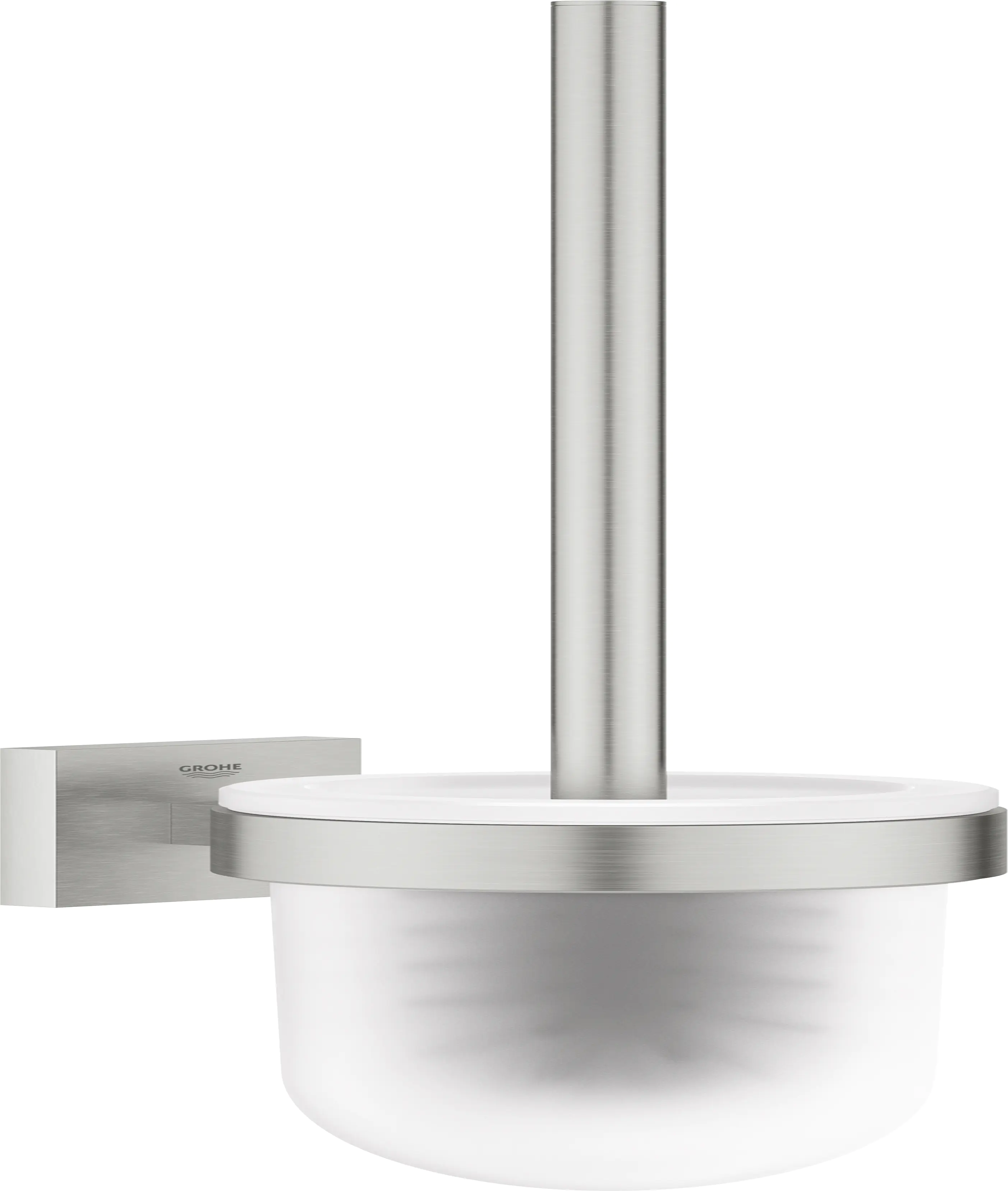 Grohe Start Cube Toilettenbürstengarnitur supersteel klebbar Grohe Start Cube Toilettenbürstengarnitur supersteel klebbar