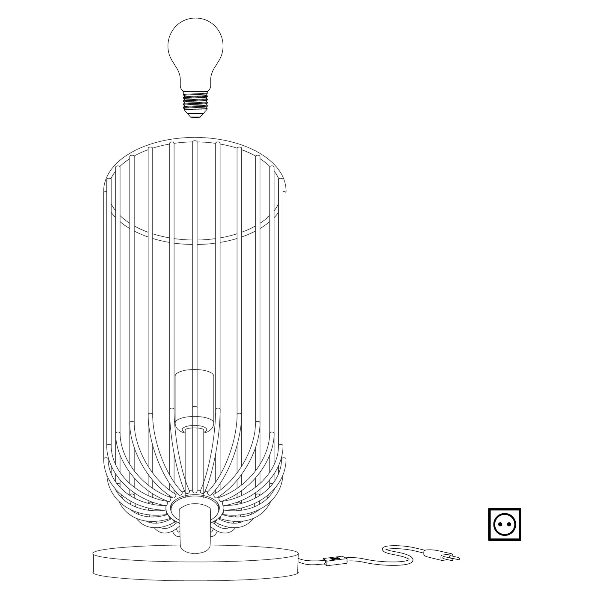 Eglo Tischleuchte Roccamena schwarz-kupfer 31 x 13 cm E27