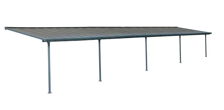 Canopia Terrassendach 1220 x 300 cm grau