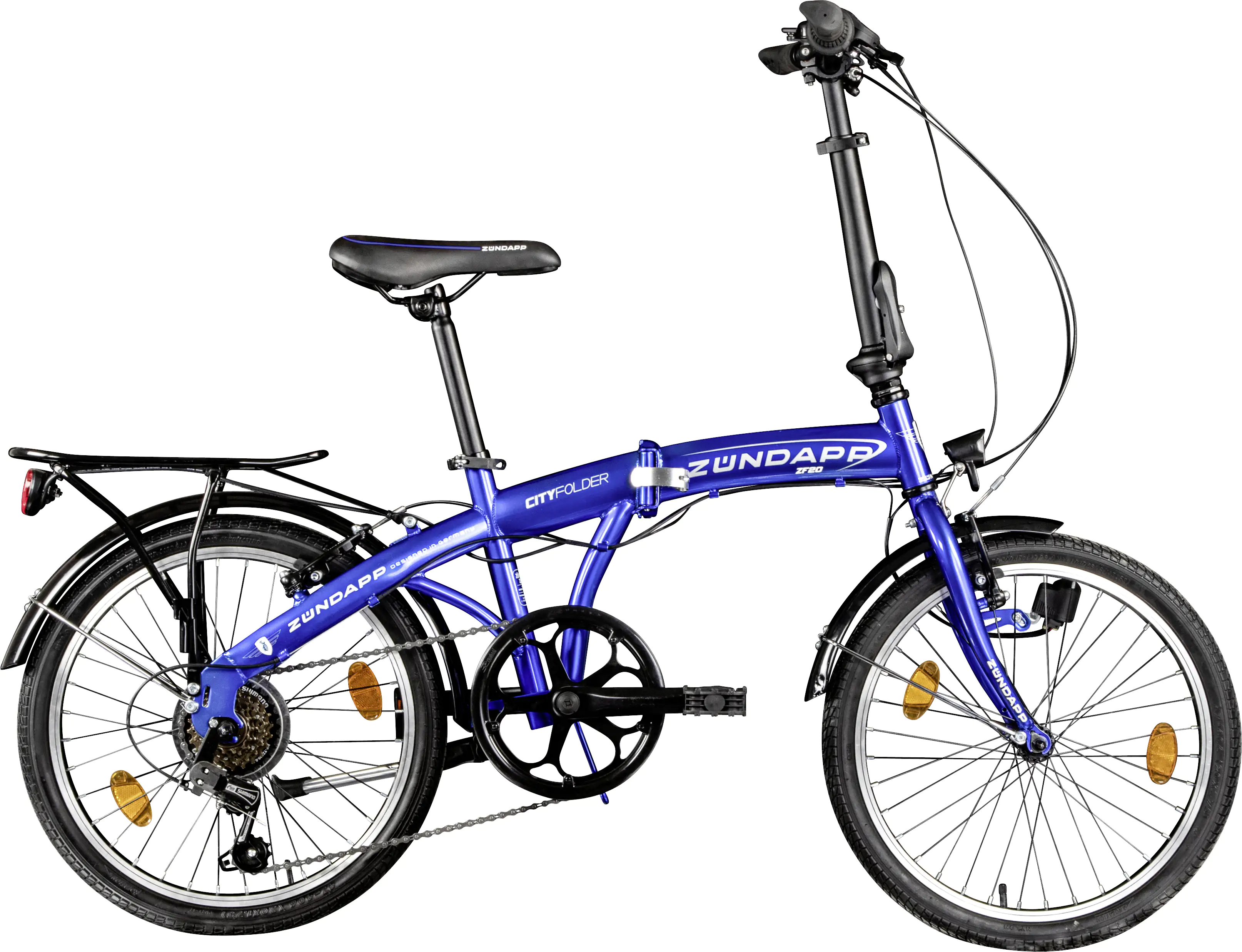 Zündapp Faltrad ZF20 Speed Folder 20 Zoll 6-Gang RH 28,5cm blau