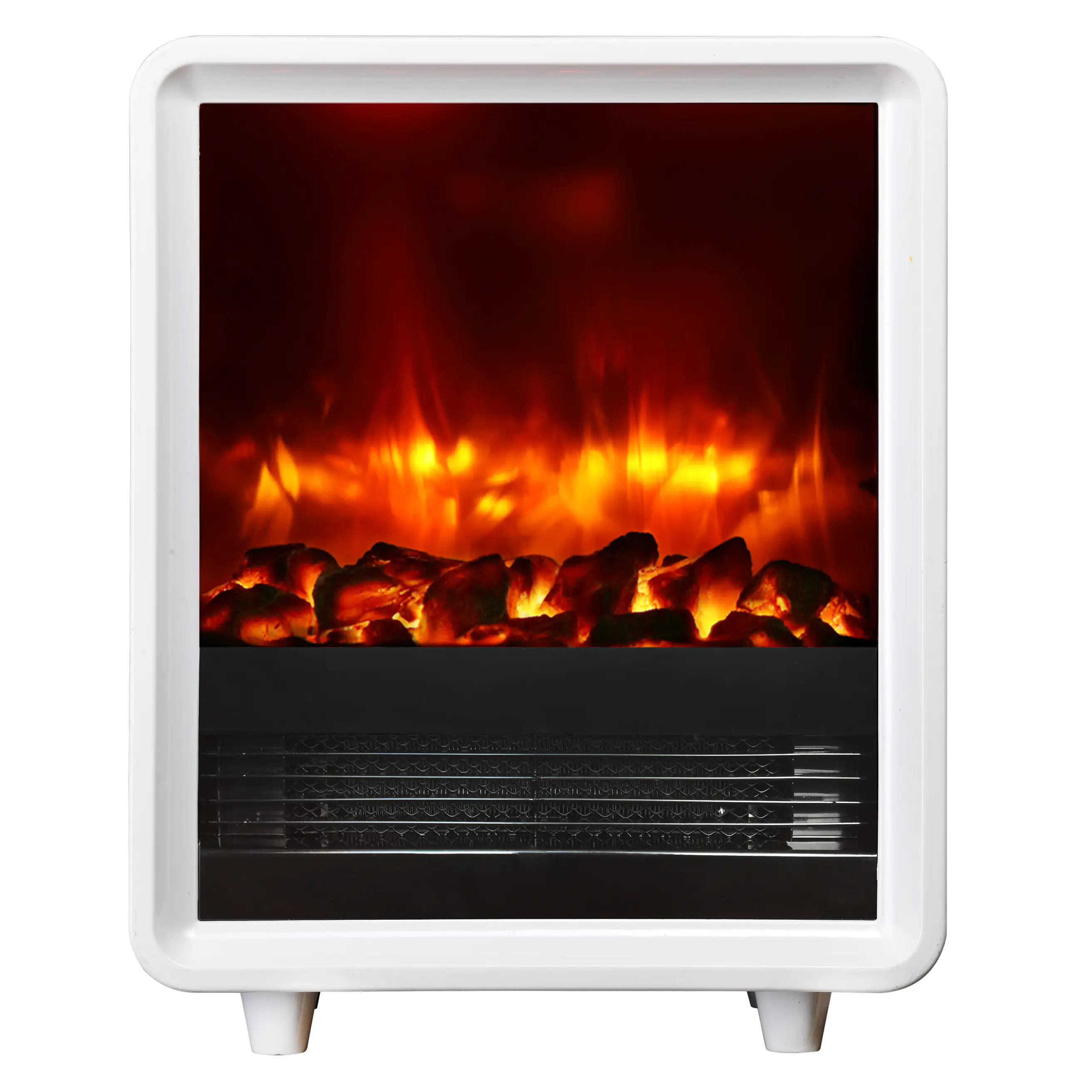 BALDERIA Elektrokamin weiß George 1000/2000 Watt 37,5 x 17,5 cm