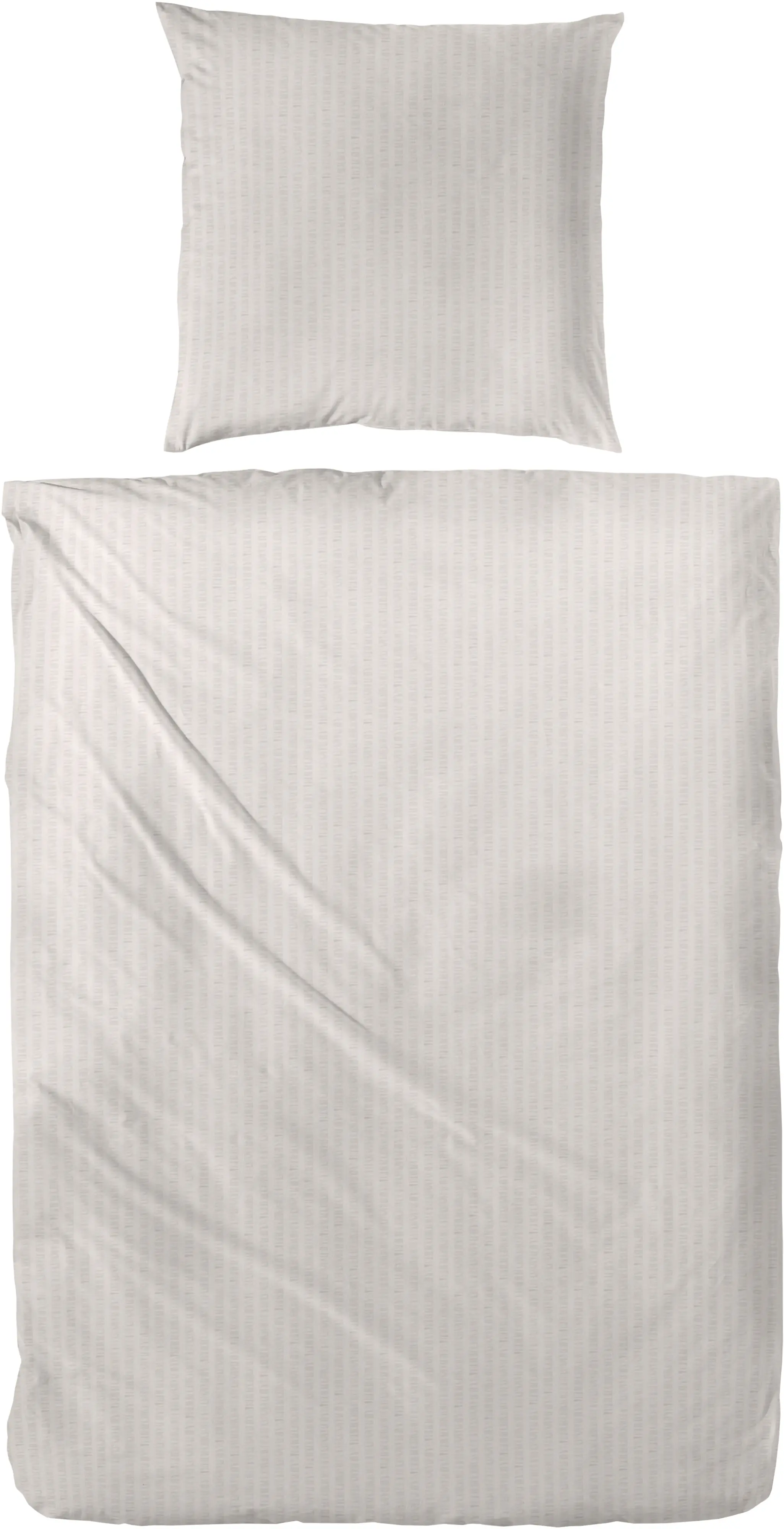 Baumwoll Seerzucker Bettwäsche 155 x 220 cm taupe