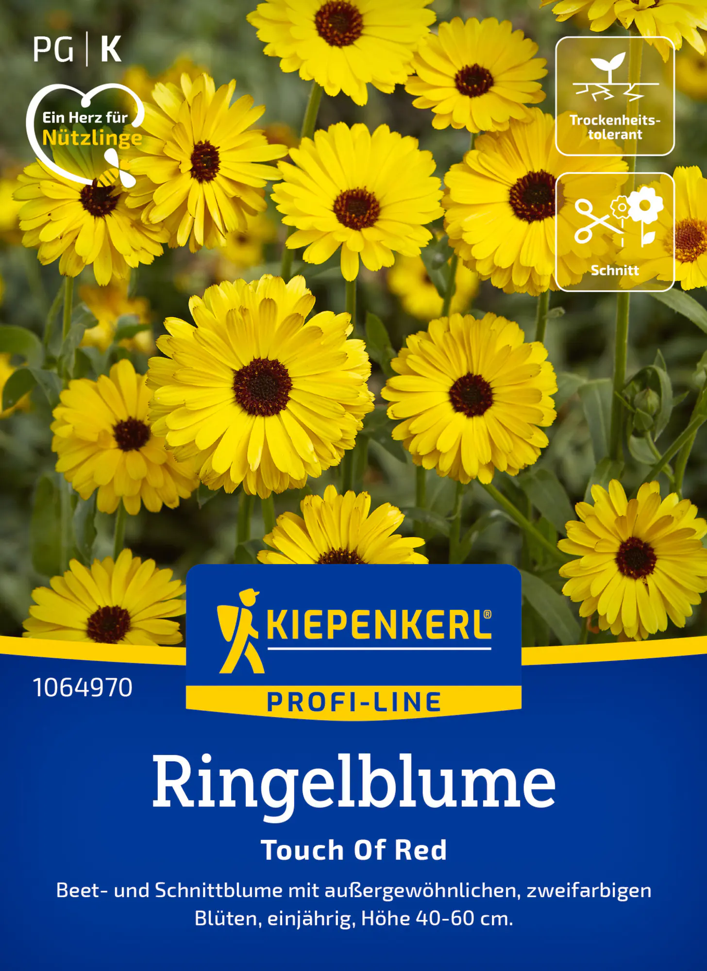 Kiepenkerl Profi-Line Blumensamen Ringelblumen Touch Of Red für ca. 80 Pflanzen