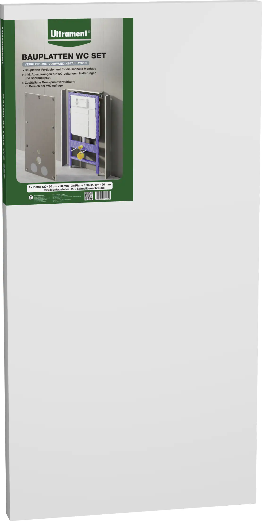 Ultrament Bauplatte WC-Set 120 x 60 cm Ultrament Bauplatte WC-Set 120 x 60 cm