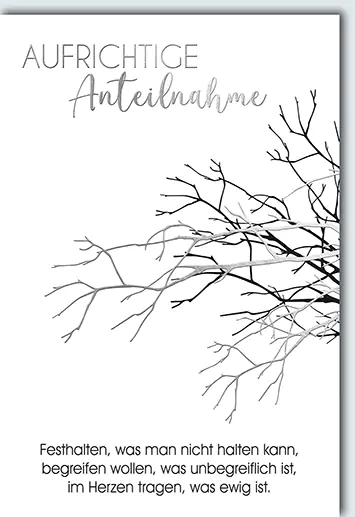 Trauerkarte Äste A6