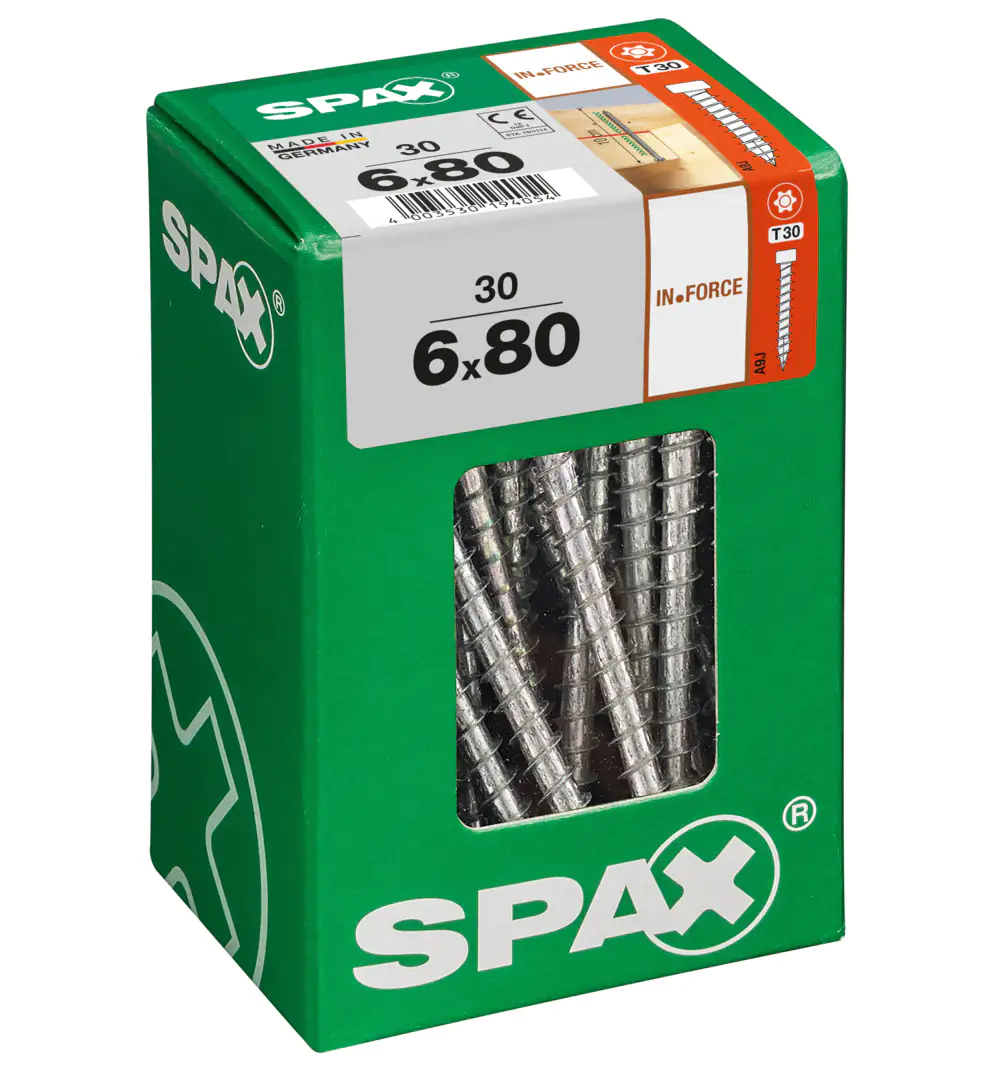 Spax Holzbauschrauben 6.0 x 80 mm TX 30 - 30 Stk.