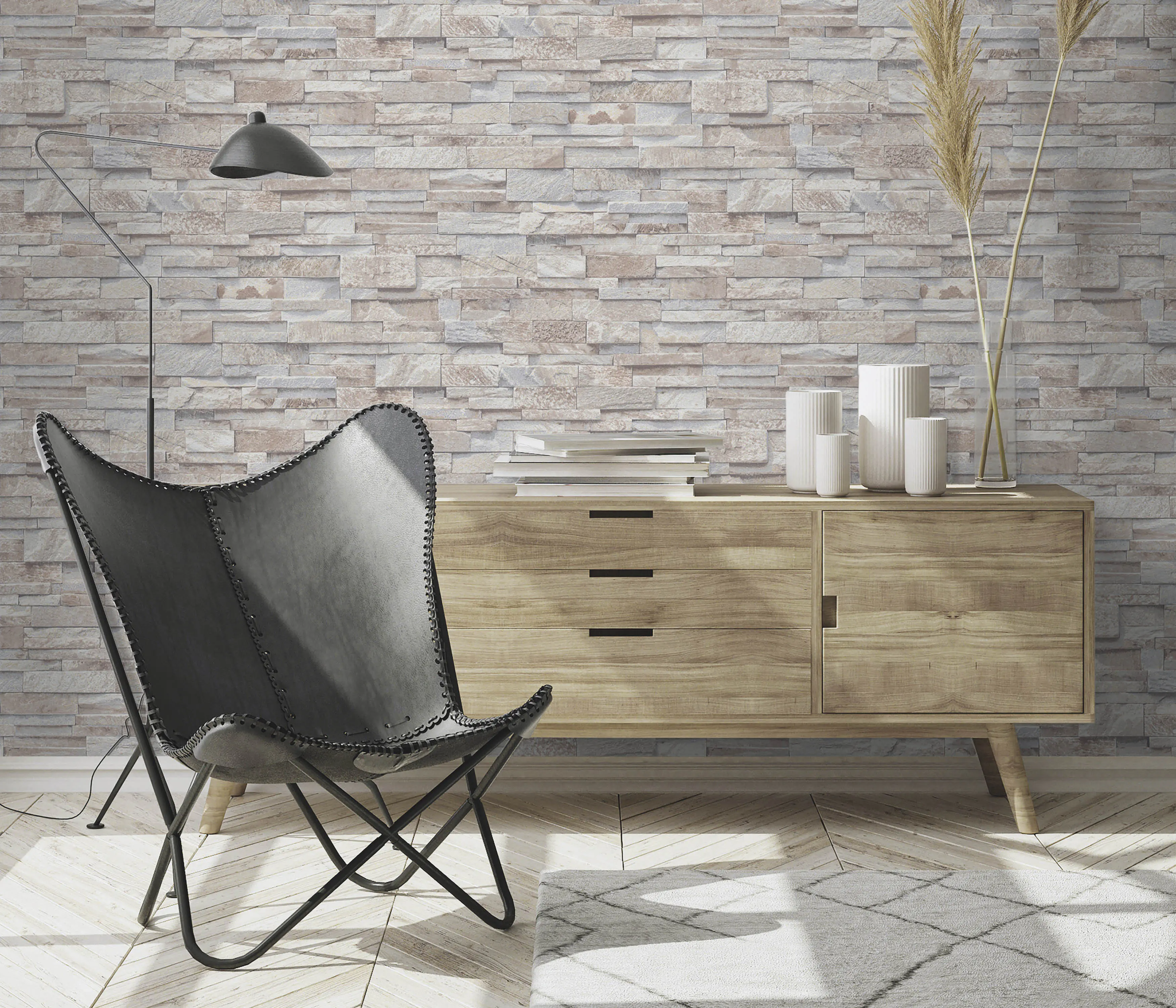 Erismann Vliestapete 02363-10 Steine beige 10,05 x 0,53 m