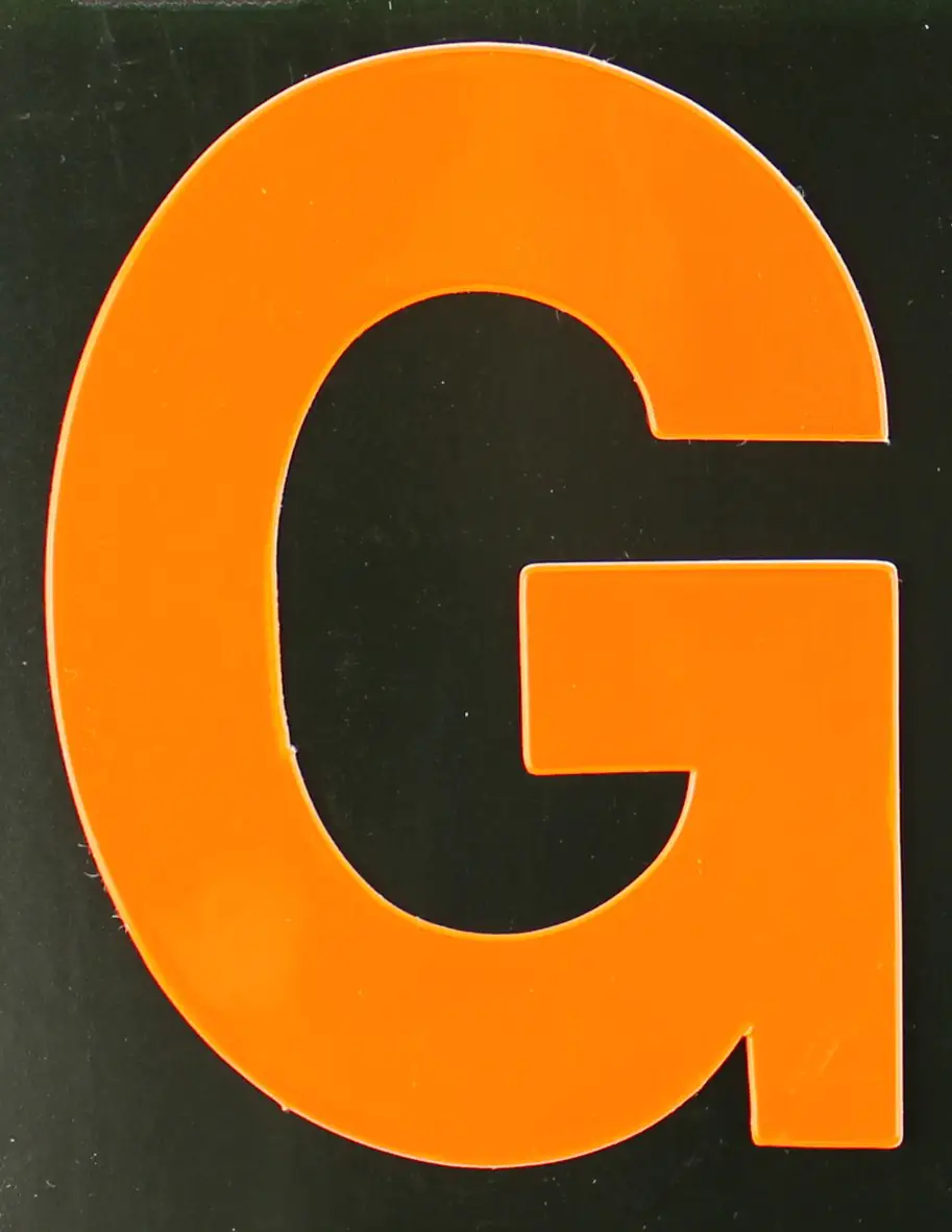 4004947548461 Conacord Reflektierender Klebebuchstabe G orange "G"