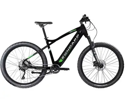 Zündapp E-Bike MTB Z898 27,5 Zoll RH 48cm 10-Gang Deore, 540 Wh schwarz grün