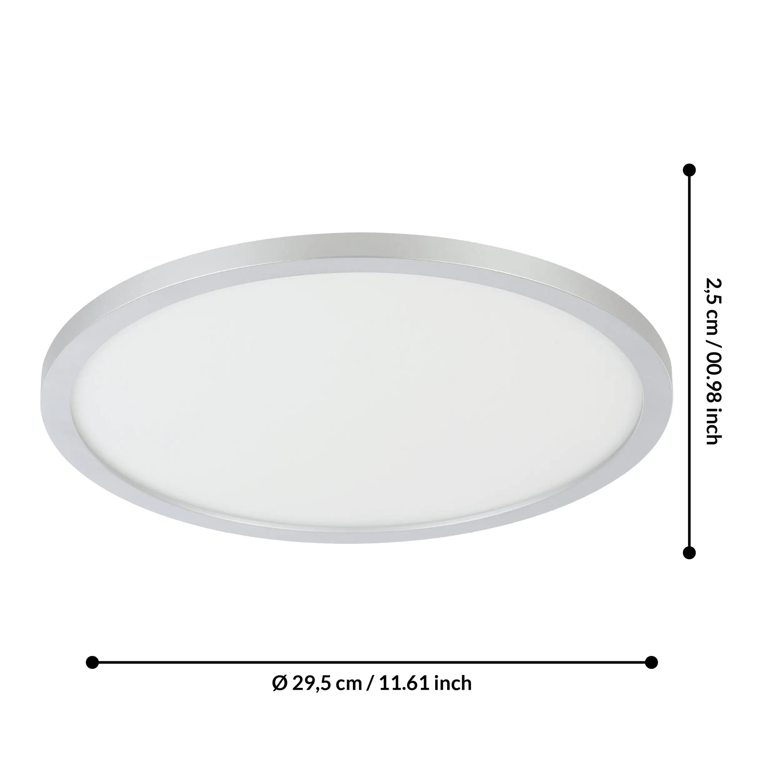 Eglo LED Deckenleuchte Campaspero grau Ø 29,5 cm Eglo LED Deckenleuchte Campaspero grau Ø 29,5 cm