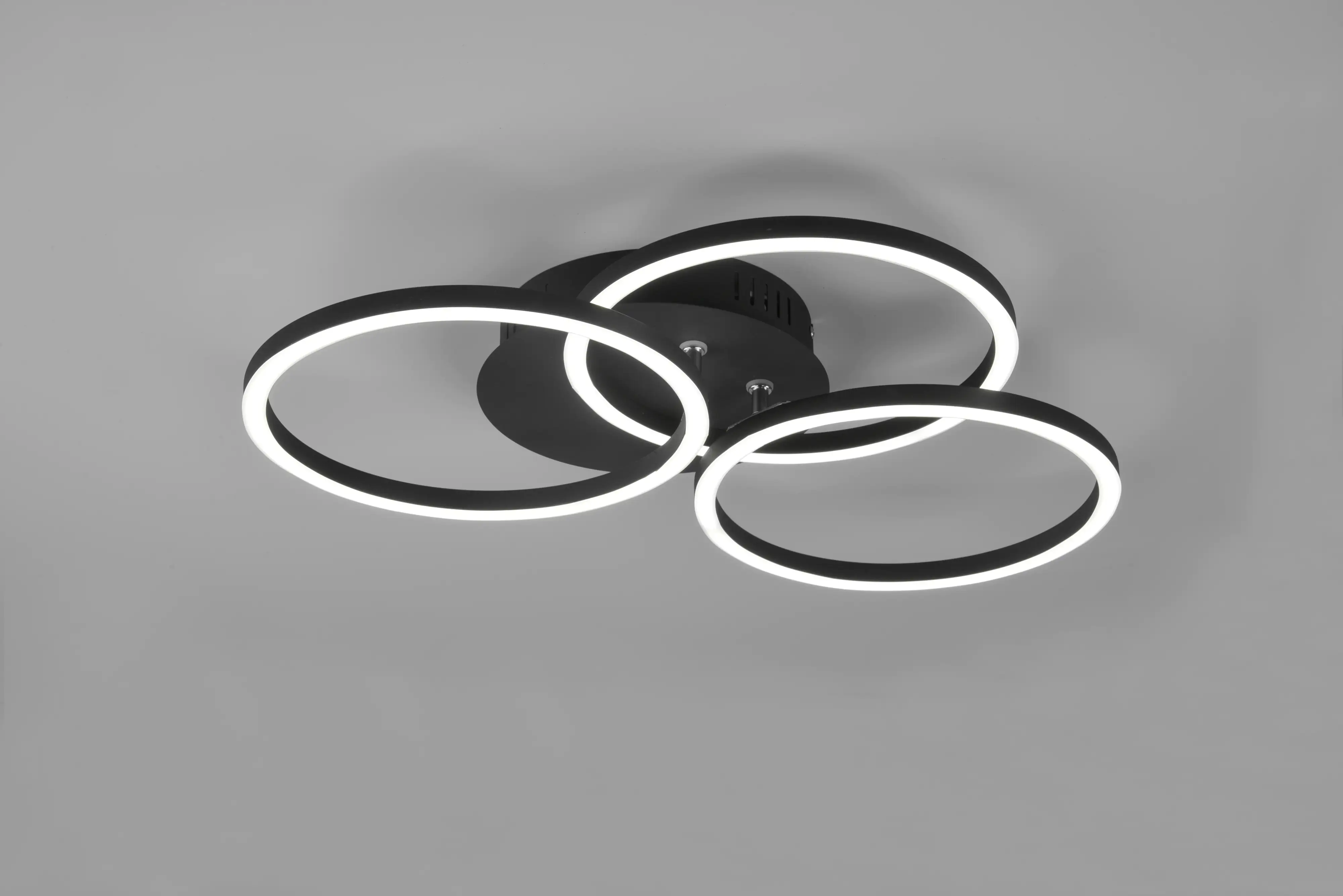 Reality LED Deckenleuchte Circle schwarz matt Fernbedienung