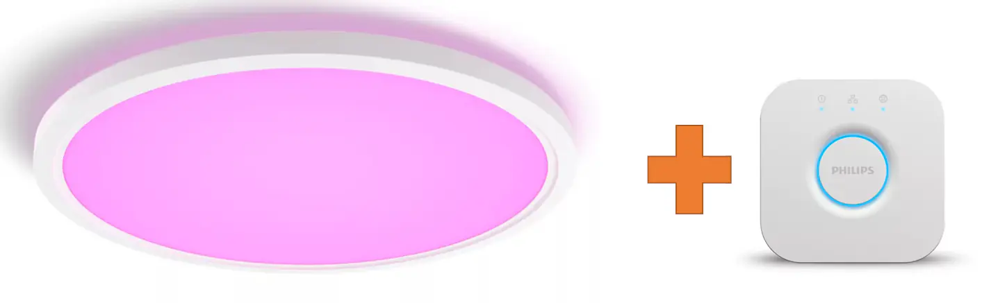 Philips Hue LED Deckenleuchte Tento + Bridge rund weiß Ø 55 cm RGB Philips Hue LED Deckenleuchte Tento + Bridge rund weiß Ø 55 cm RGB