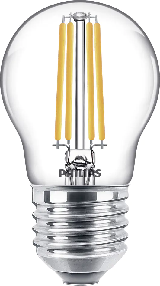 Philips LED-Leuchtmittel Filament Tropfenform P45 E27 6,5W warmweiß