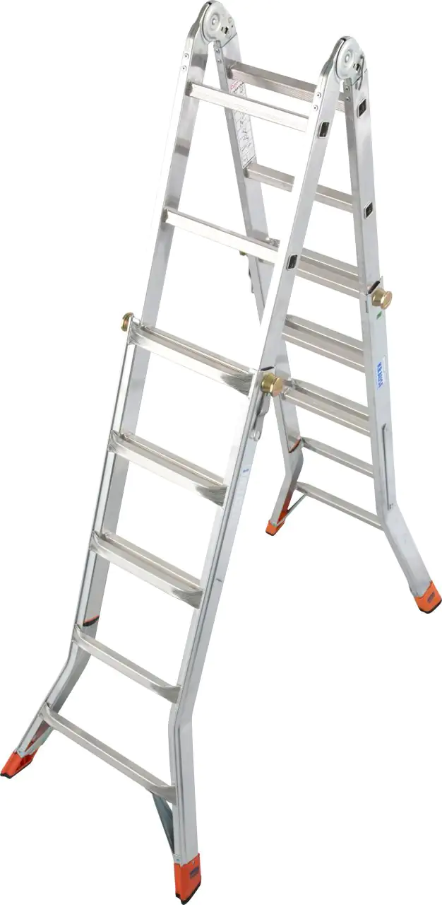 Krause Aluminium-Gelenk-Teleskopleiter MONTO TeleMatic 6,05 m