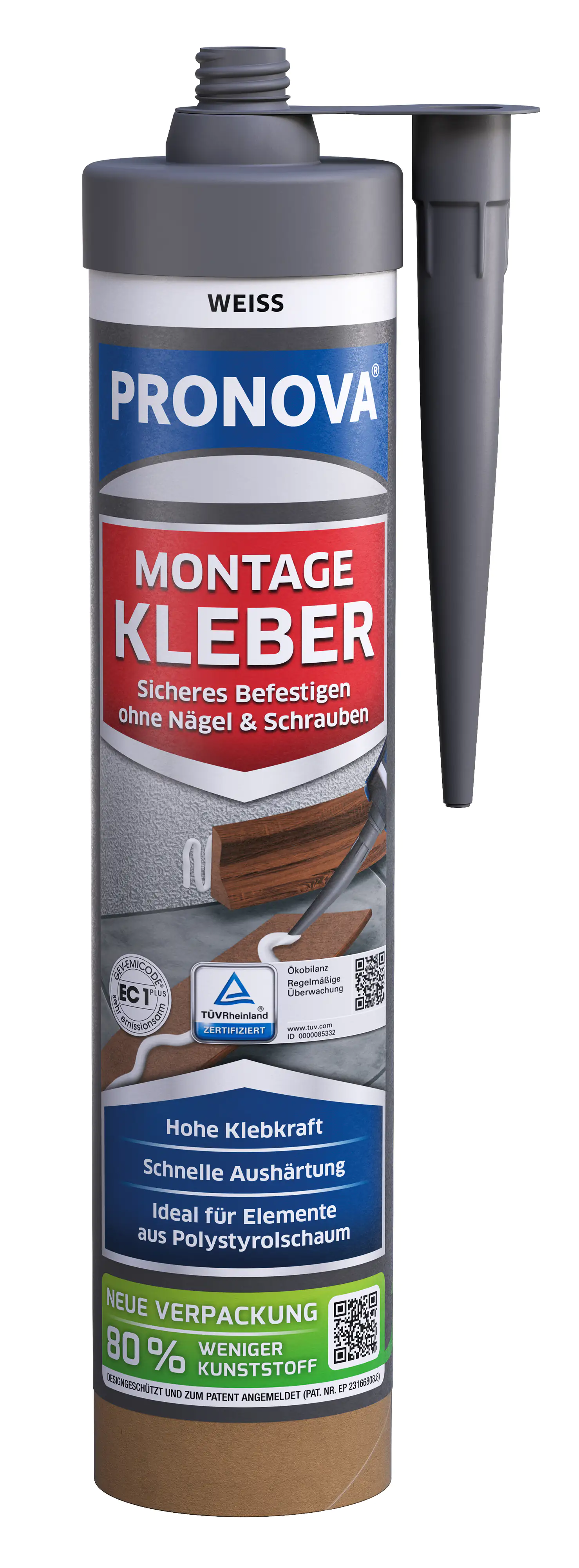PRONOVA ECO Montage Kleber 405 g weiß PRONOVA ECO Montage Kleber 405 g weiß