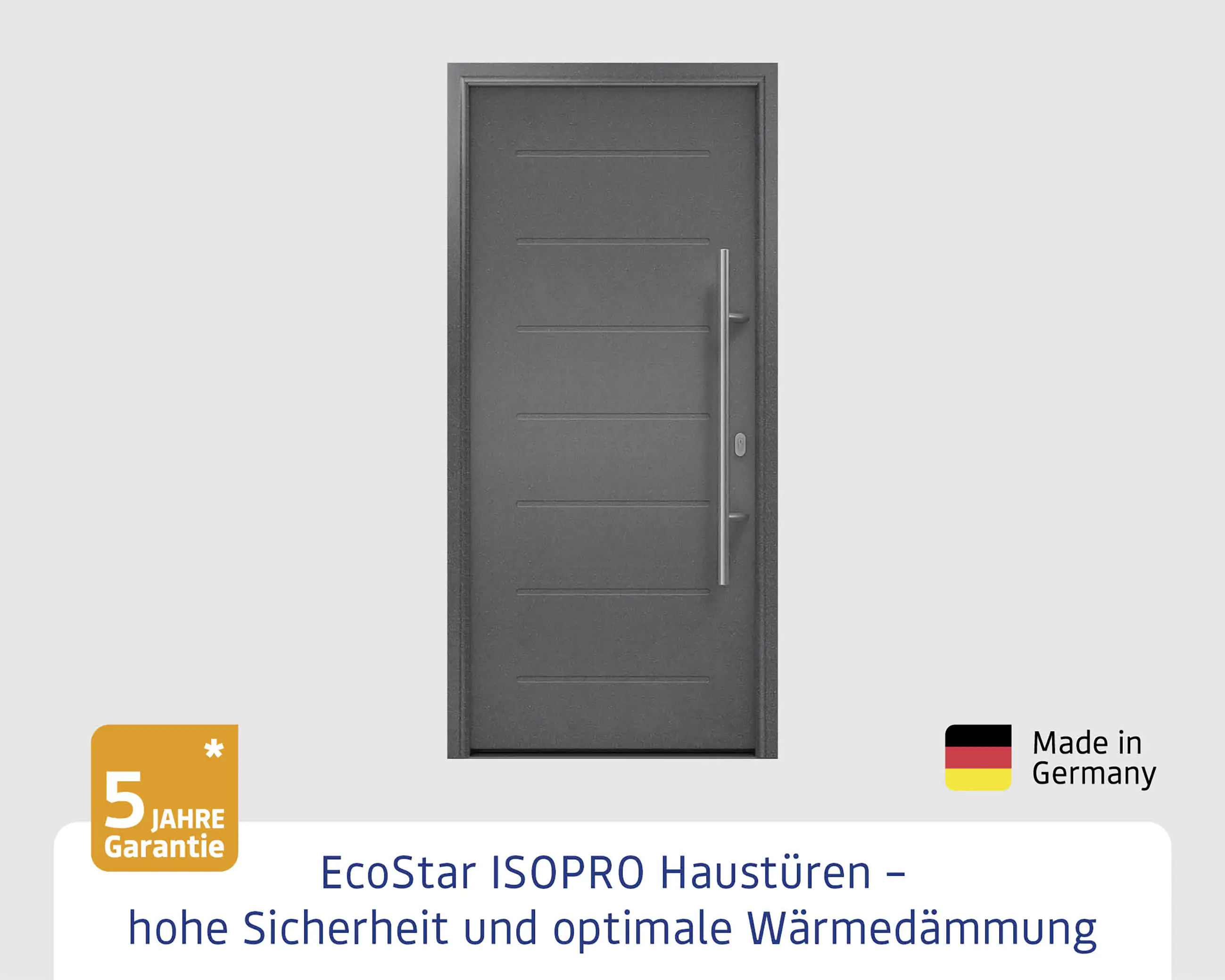 EcoStar Haustür ISOPRO IP 015 anthrazit metallic 110 x 210 cm
