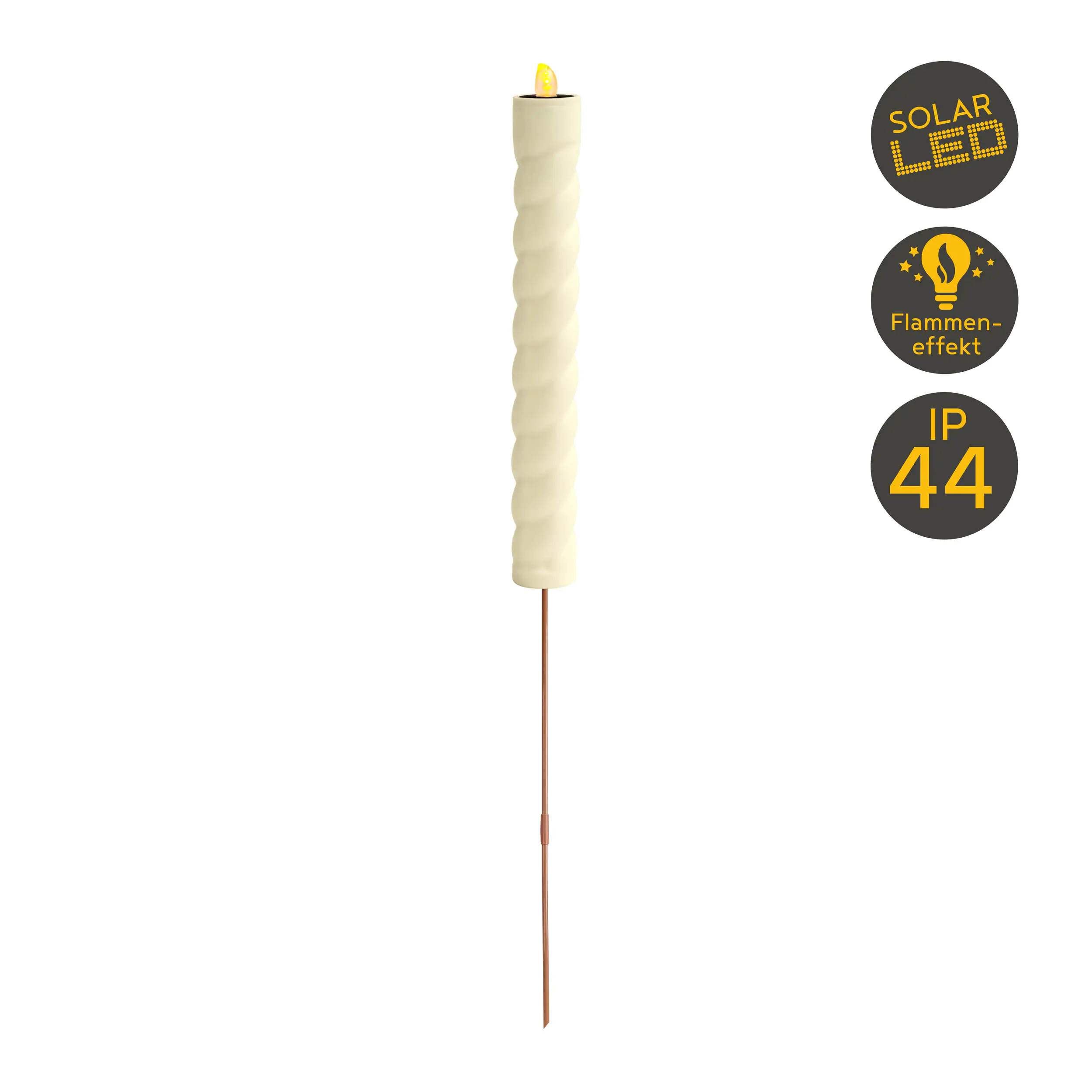 Light & More LED Solarleuchte Erdspieß weiß