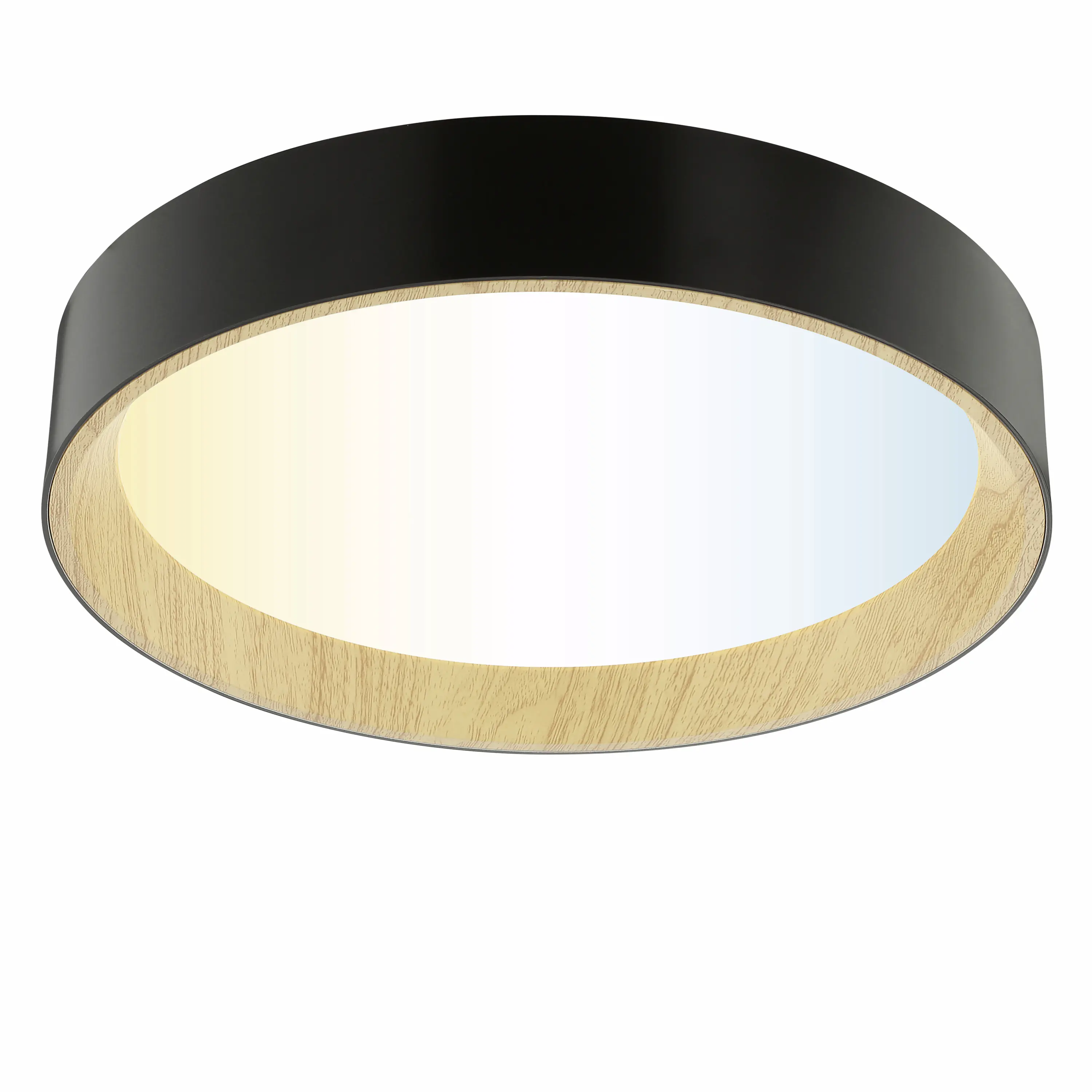 Brilliant LED Deckenleuchte Larios Ø 39 x 7,7 cm warmweiß-kaltweiß holz schwarz