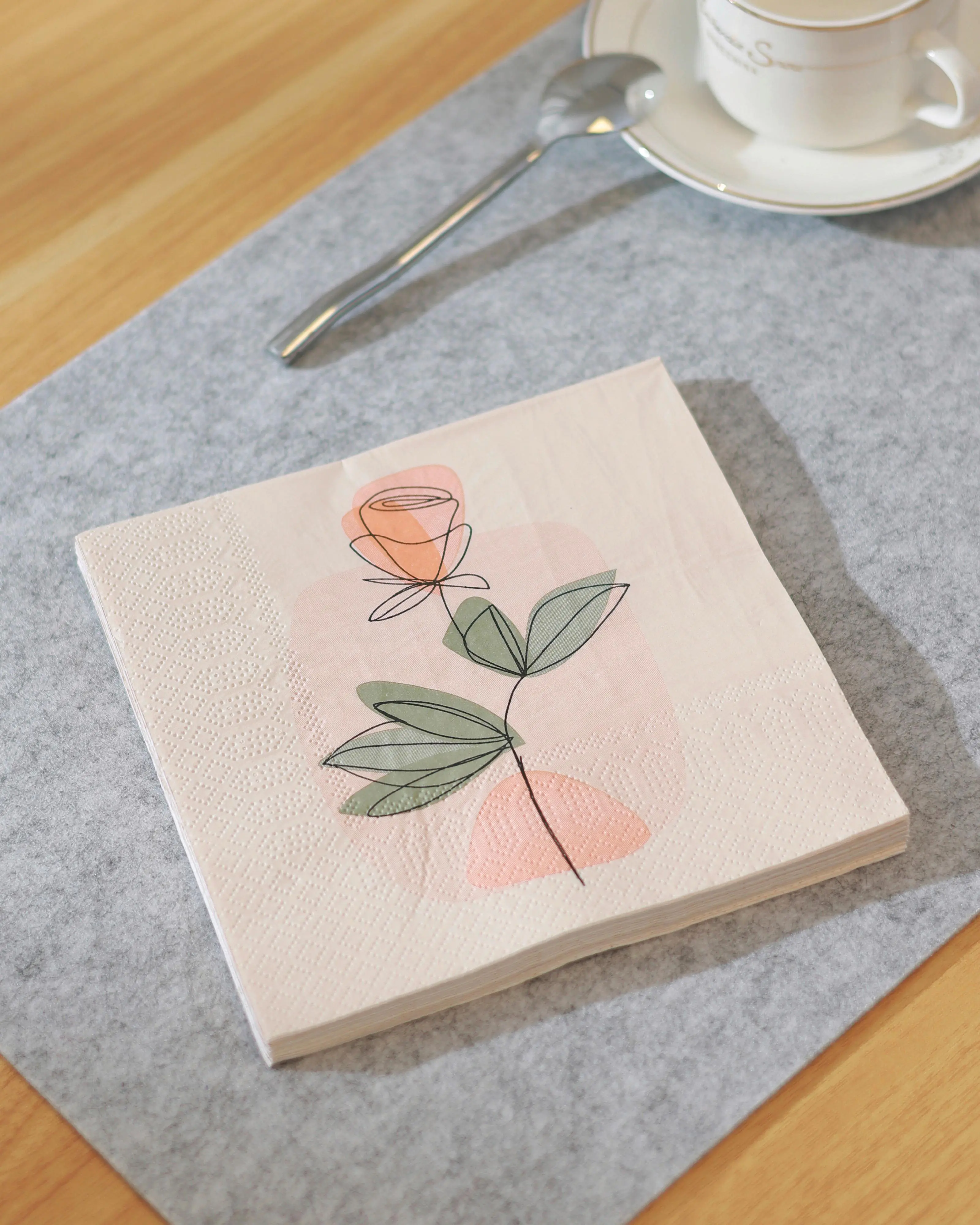 Eglo Servietten Motiv Blume Mahuli rosa bunt 17 x 17 cm - 20er Pack