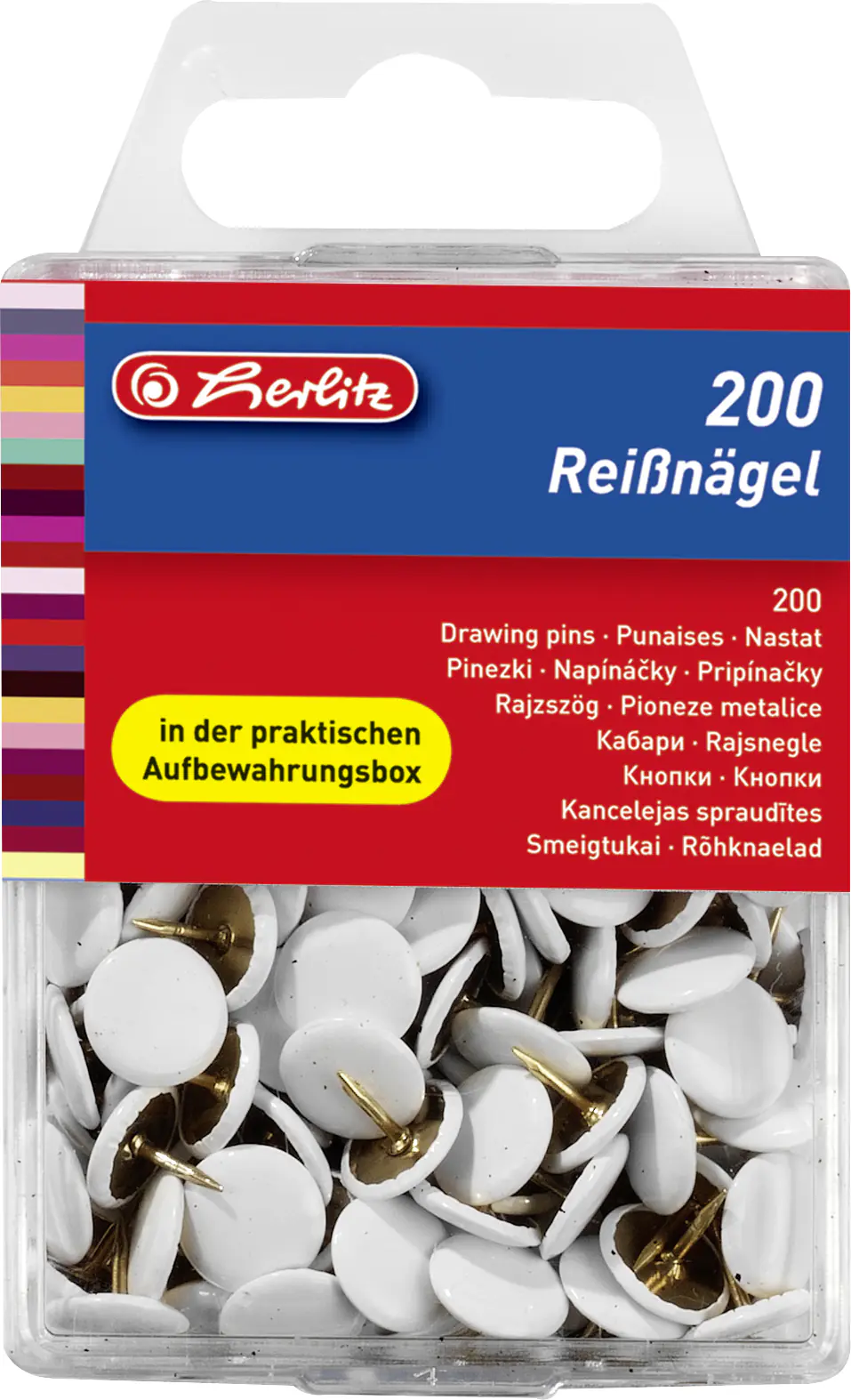 herlitz Reißnägel rund weiß 200 Stück