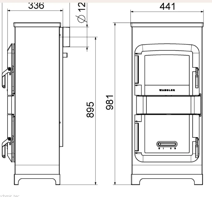 Wamsler Werkstattofen RH-8F schwarz lavendel Stahl, 8 kW