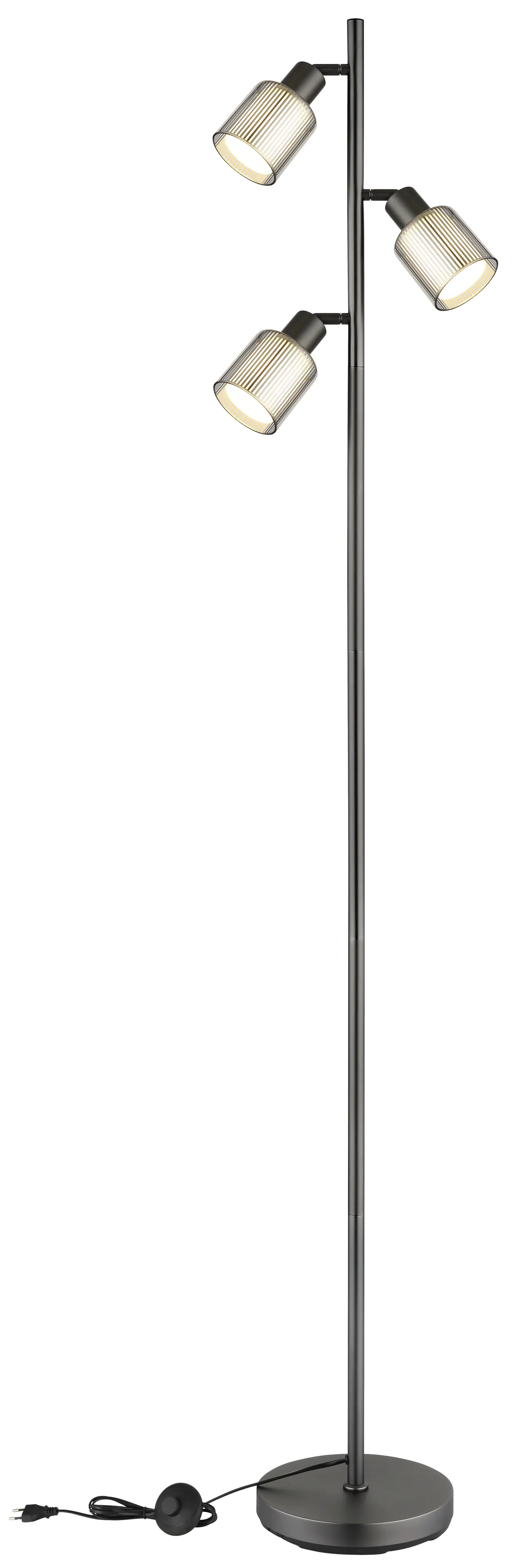 Globo Stehleuchte Villegas 33 x 161 cm L x H schwarz-chrom matt