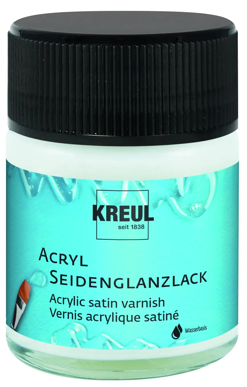 Kreul Acryl-Seidenglanzlack auf Wasserbasis transparent 50 ml