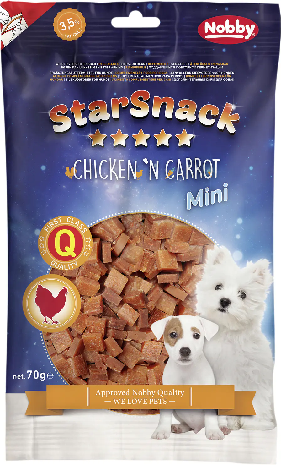 Nobby StarSnack Mini Chicken 'n Carrot 70 g