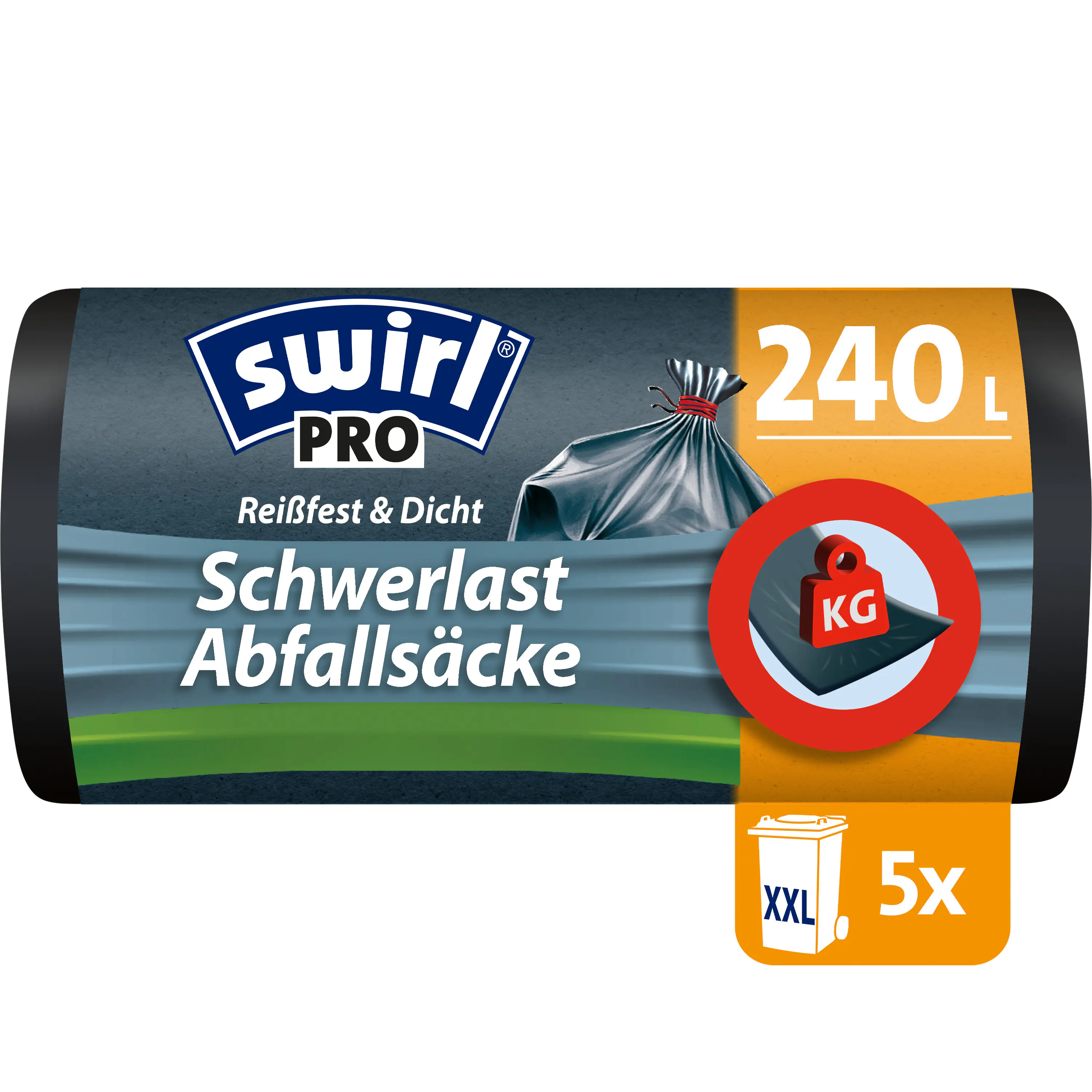 Swirl® 240 l Schwerlast-Säcke Profi mit Zugband Reißfest & Dicht