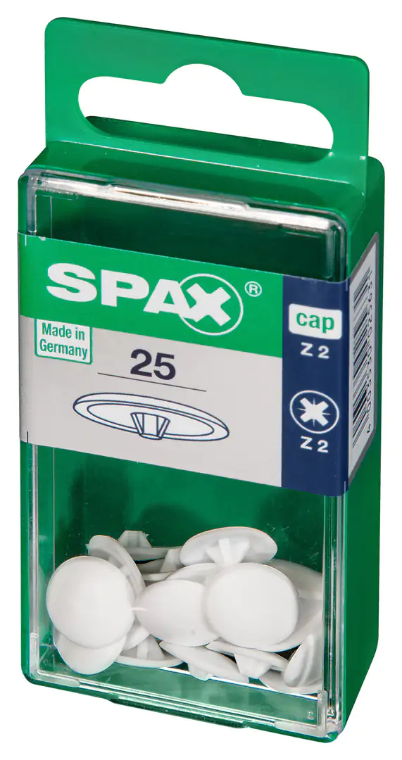 Spax Abdeckkappen weiß zum stecken (kreuz) - 25 Stk. Spax Abdeckkappen weiß zum stecken (kreuz) - 25 Stk.