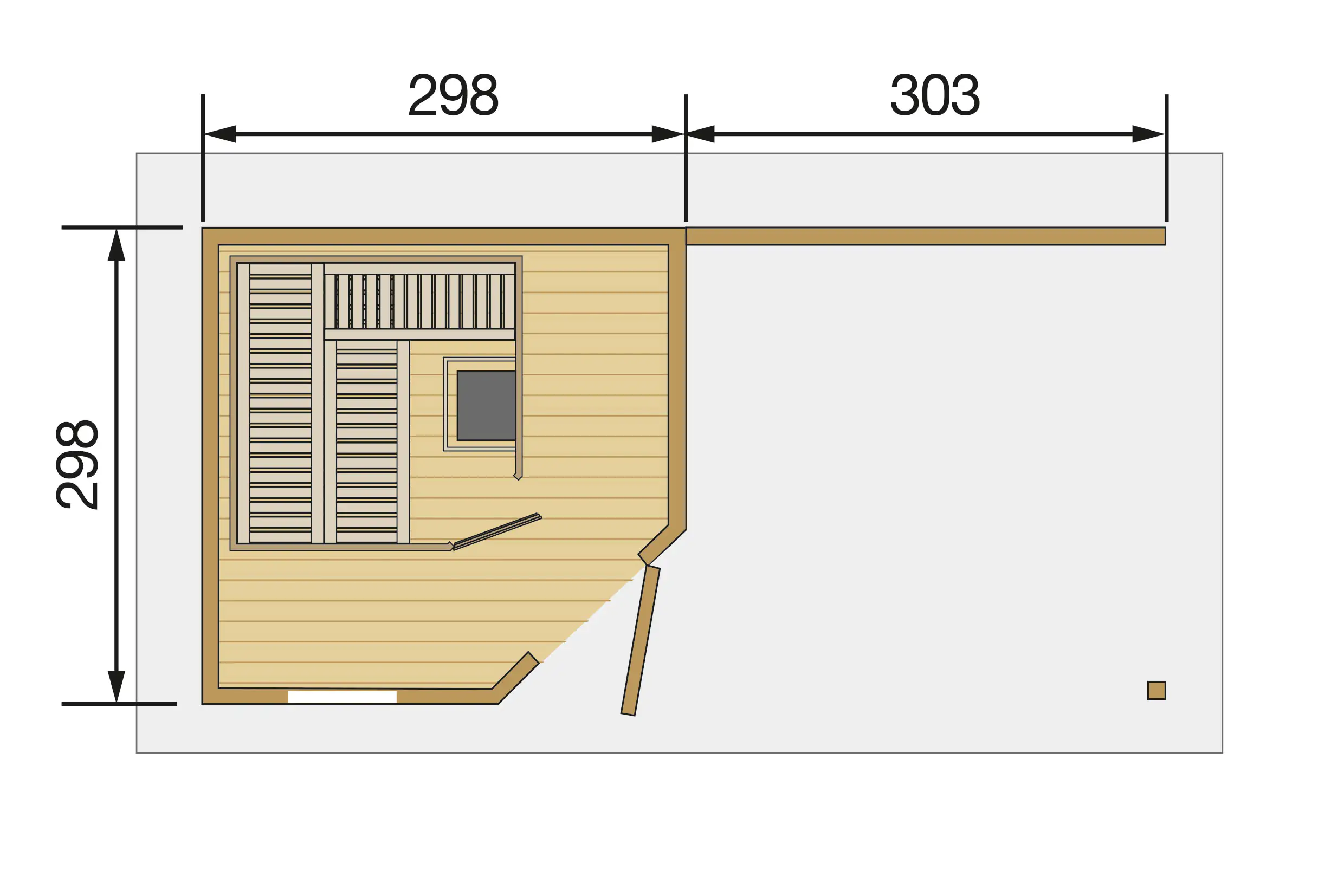 Weka Saunahaus SALO Gr. 2 Sparset 7,5 kW BioS natur