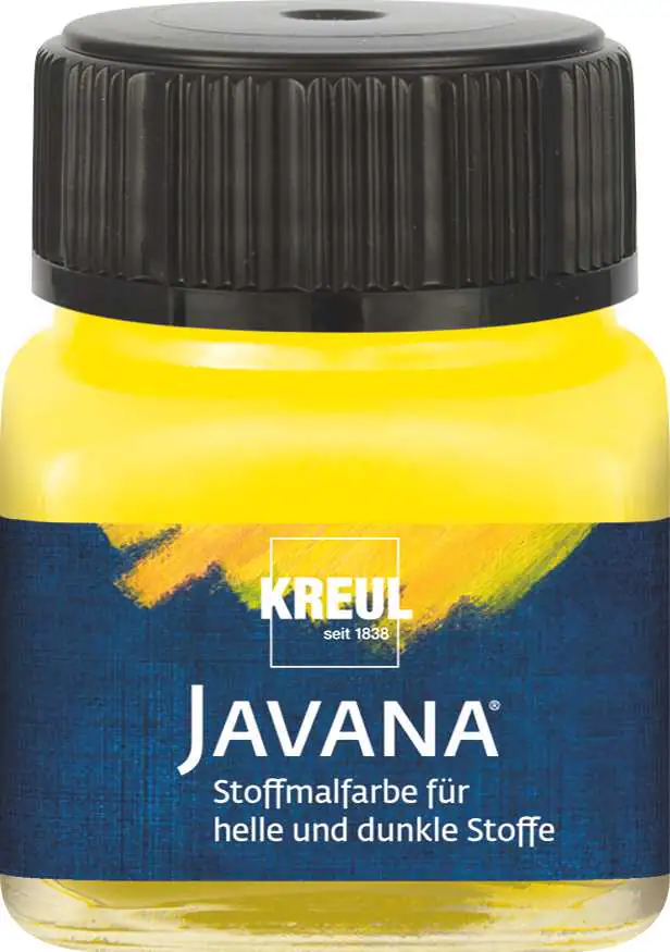 Kreul Javana Stoffmalfarbe für helle und dunkle Stoffe gelb 20 ml
