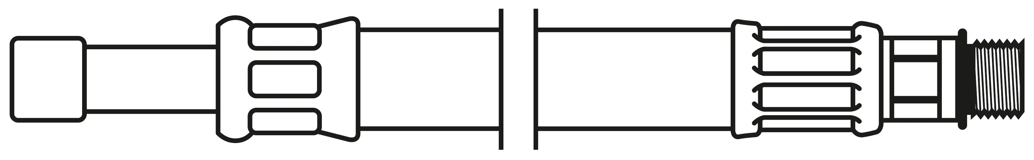 Flexo Anschlussschlauch Rohrstutzen 8mm x Aussengewinde M10, 50 cm
