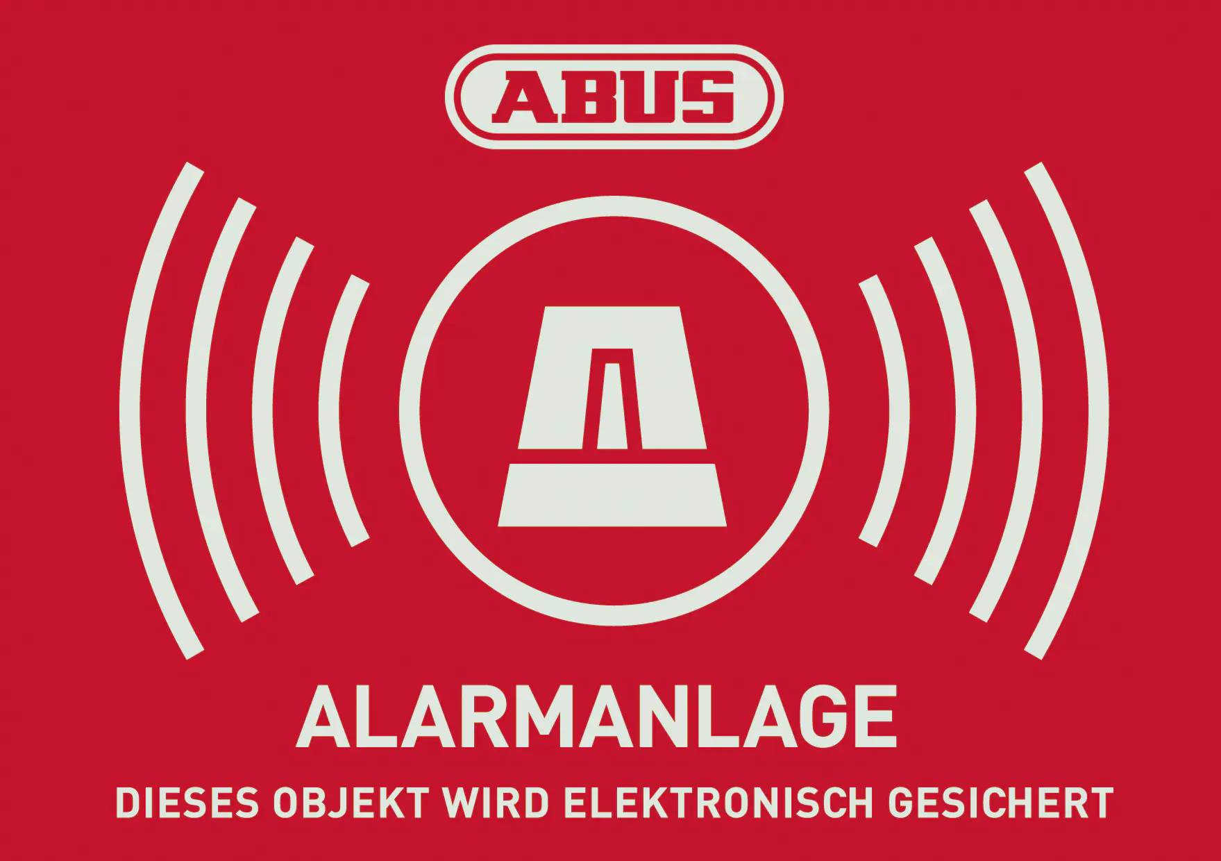 Abus Warnaufkleber Alarm AU1322 148 x 105 mm Abus Warnaufkleber Alarm AU1322 148 x 105 mm