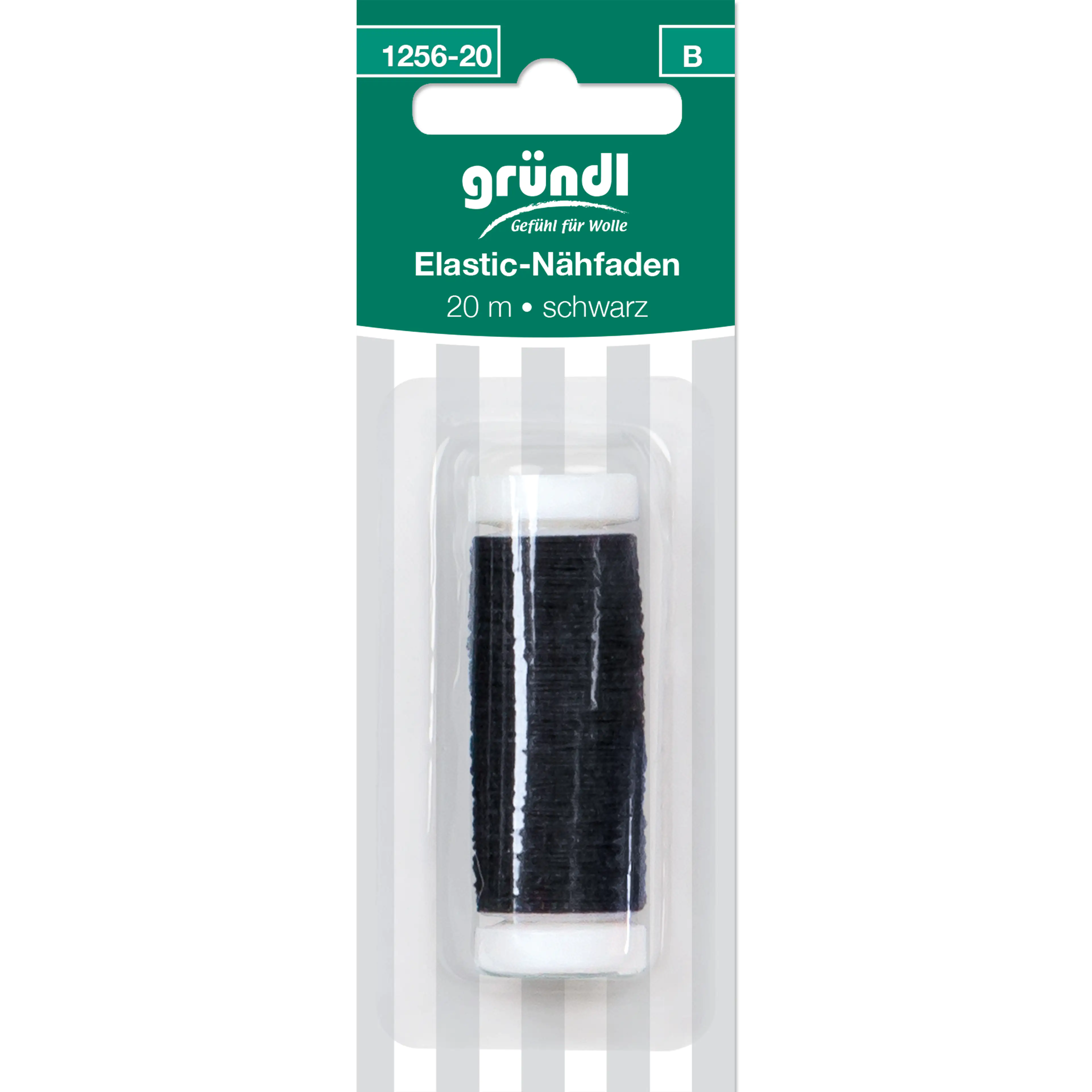 Gründl Elastic-Nähfaden schwarz 20 m
