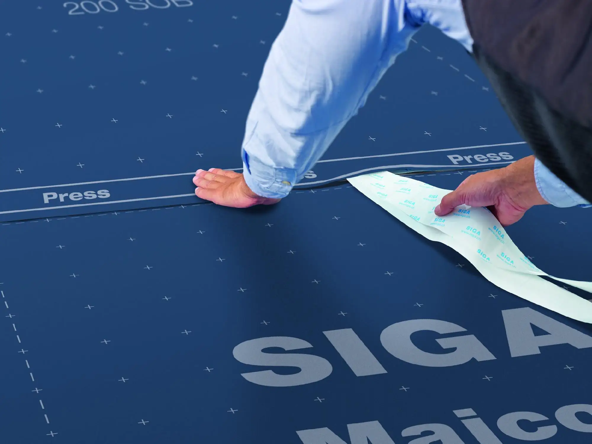 Siga Unterdeckbahn Majcoat 200 SOB 50 x 1,5 m = 75 m² blau